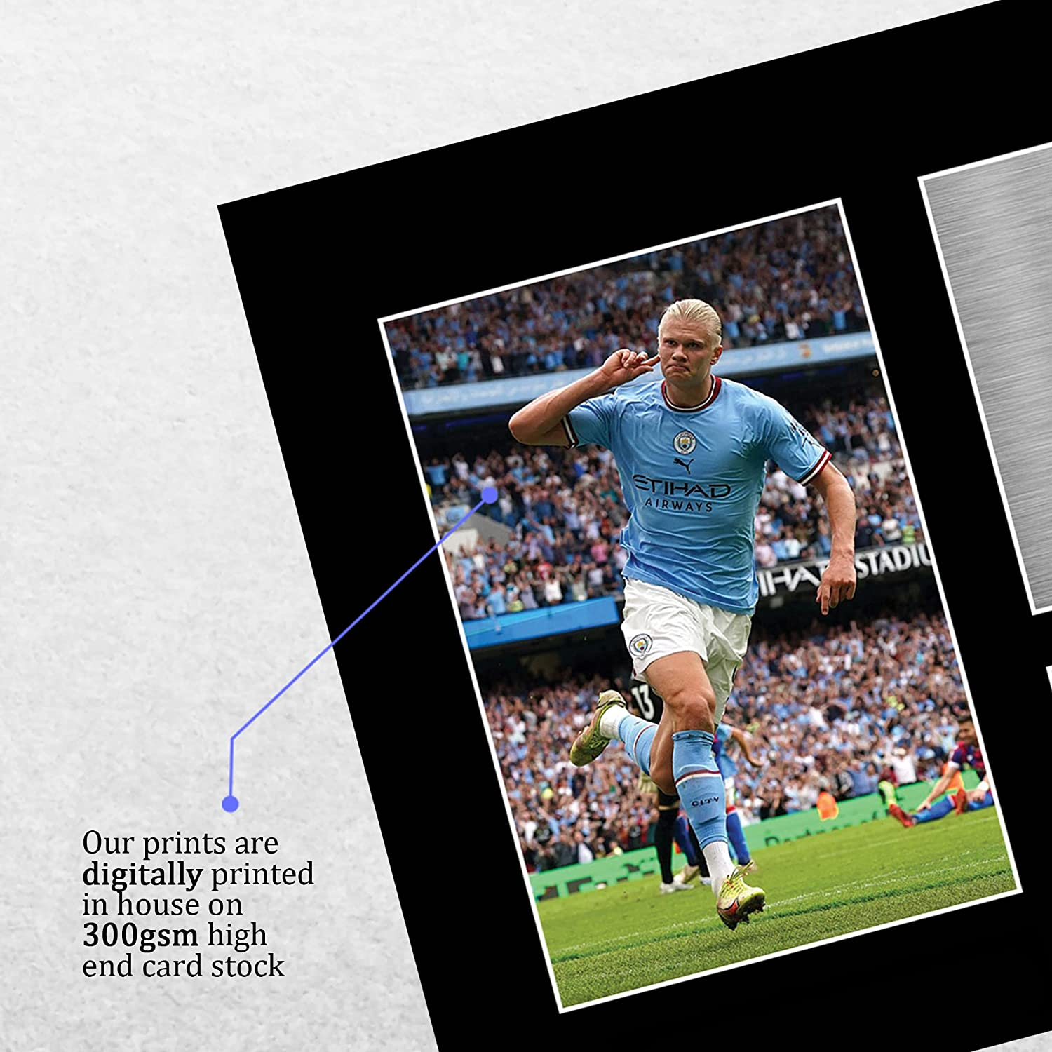 HWC Trading A4 Erling Haaland Manchester City Gifts Autograph Picture Print & Birthday Card Bundle for Football Fans and Supporters image number 6