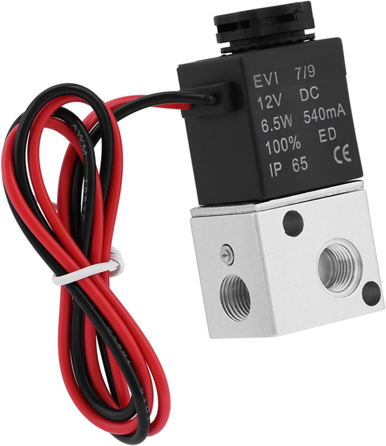 12V/24V 12V/24V Electric Solenoid Air Valve 1/8" BSP 1/8" Brass Electric Solenoid Valve (DC12V) image number 3