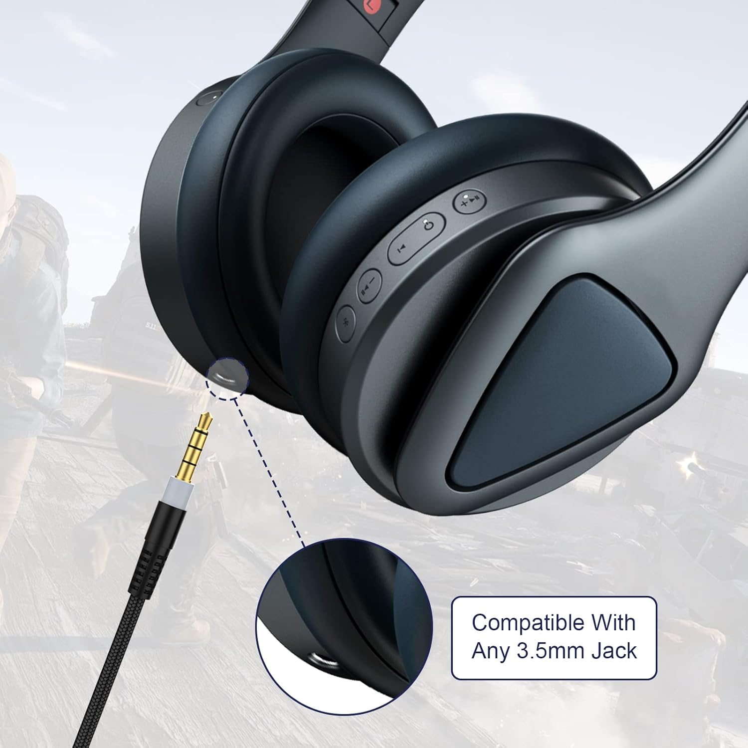 Alpha Replacement Audio Cable - Compatible with Kingston Hyperx Cloud Alpha and Mix Gaming Headset, 3.5Mm Plugs, 4.9Ft image number 4