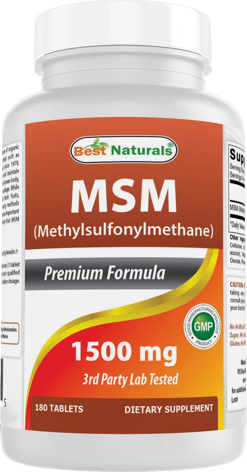Best Naturals Msm 1500 Mg 180 Tablets image number 2
