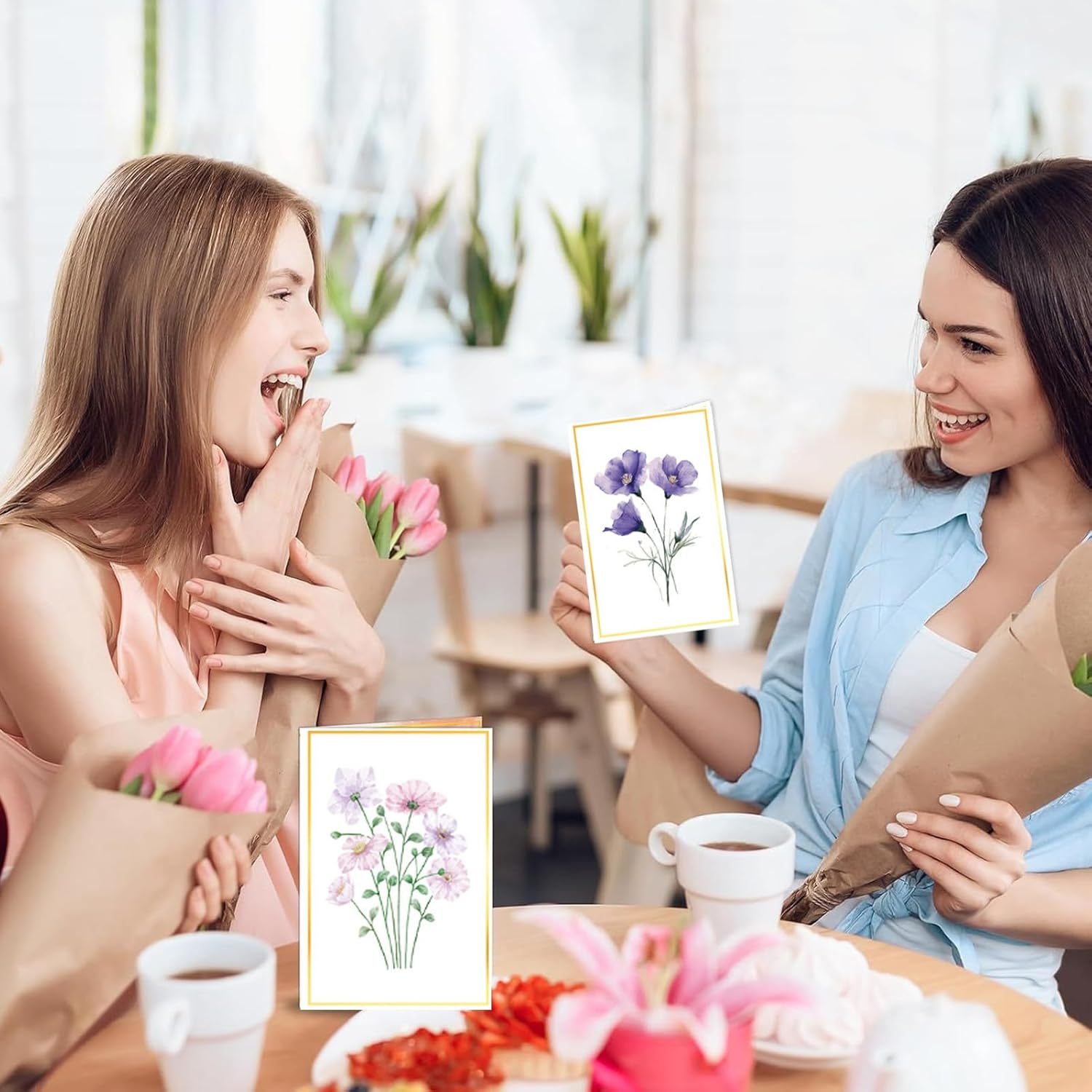 Blank Cards, 72 Pack Blank Greeting Cards & Envelops & Stickers Set, Elegant Floral Design Gold Foil Blank Note Cards, Perfect Stationary Note Cards Set for All Occasions(24Cards+24Envelops+24Stickers) image number 2