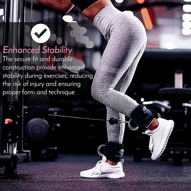 Gainsgrove Ankle Strap - Premium Glute Resistance Band for Hip and Leg Workouts, Non-Slip Fabric Booty Bands for Women & Men, Exercise Bands for Home Fitness, and Gym image number 2