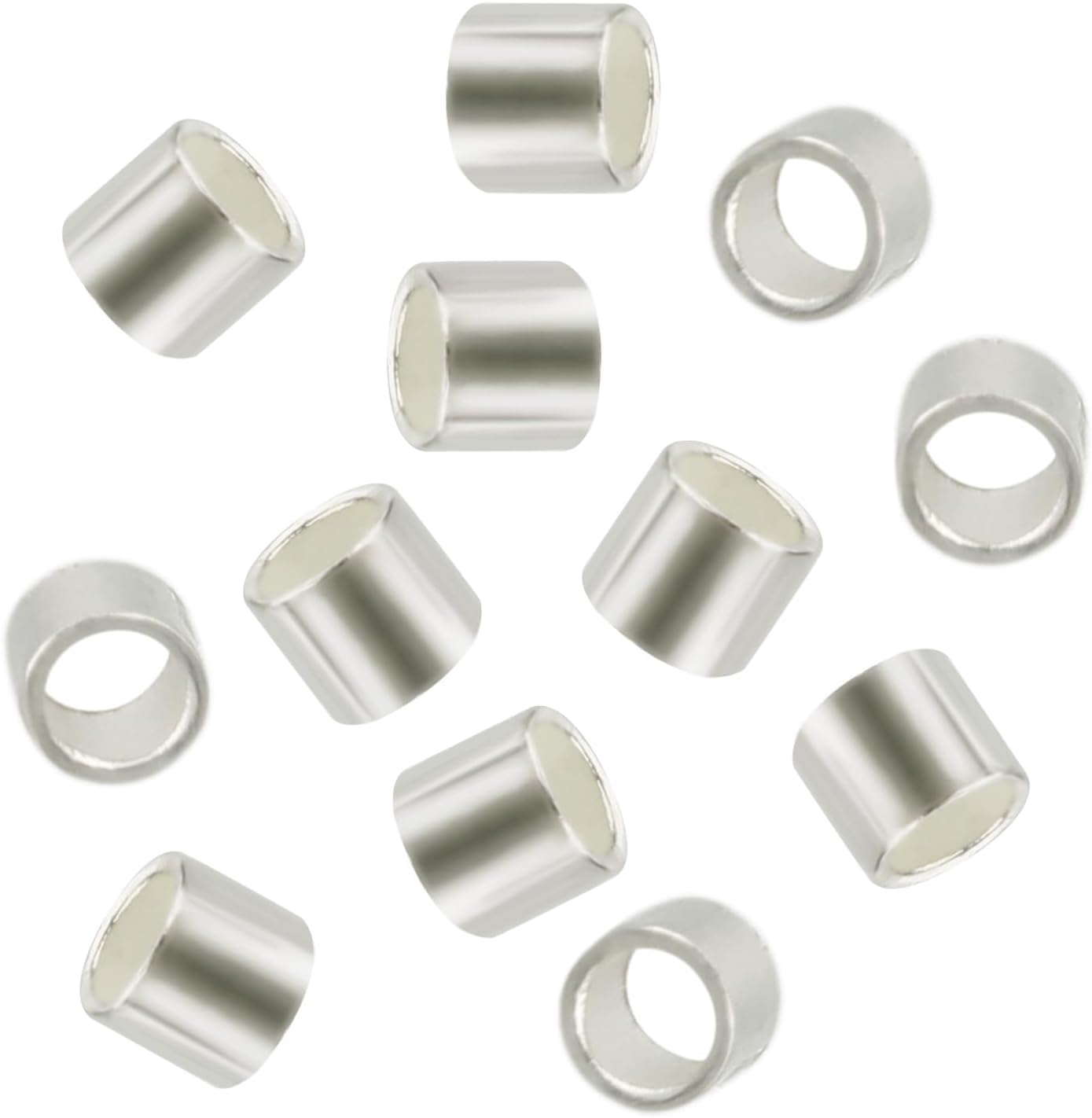 30 Pcs Crimp Beads for Jewelry Making - S925 Sterling Silver Crimping Beads, 2 Mm Crimp Tube Beads for DIY Earrings Bracelet Necklace Jewelry Making and Crafting image number 6