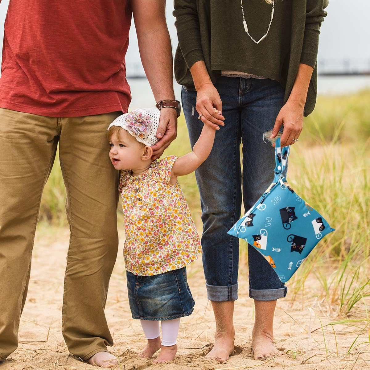 Wet Bag, Wet Bag, Pack of 3 Nappy Bag, Changing Bag, Wet Bags, Reusable Organiser Bag, Washable with Zip for Baby, Toddler, Travel, Gym image number 6