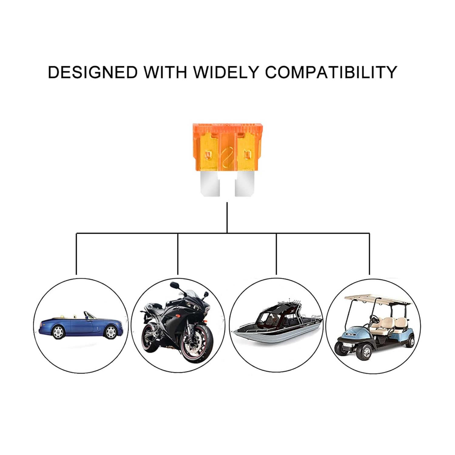 Muhize Standard Blade Fuse Holder & Kit - 12V Car Add-A-Circuit TAP Adapter with 5 Amp APR ATO ATC Blade Fuse (5 Pack)