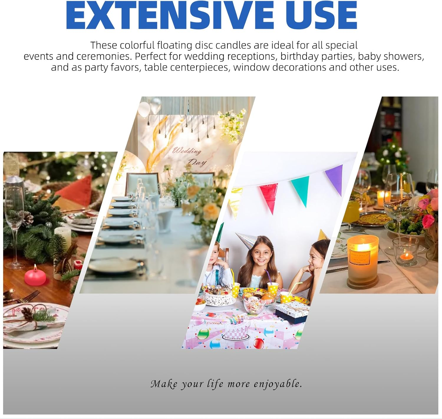 Glarks 18Pcs 3 Colors Floating Candles Set 1.4In Ivory-White, Yellow, Blue Floating Disc Candle Water Tealight Candles for Centerpieces at Halloween Fall Wedding Dinner Party Spa Treatments