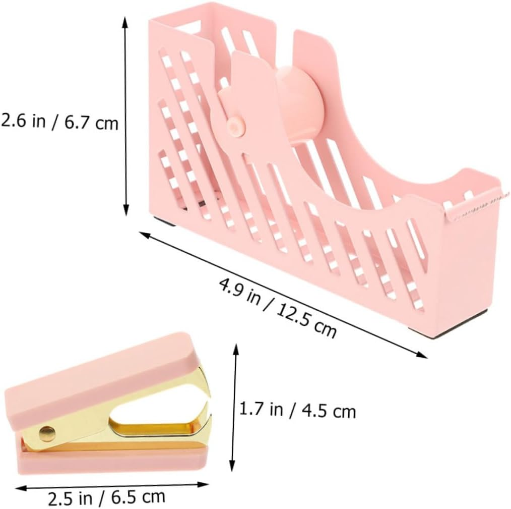 Ciieeo Sticky Tape Dispenser Automatic Staple Remover Tape Holder Stationery Set for Office Home Desk image number 1