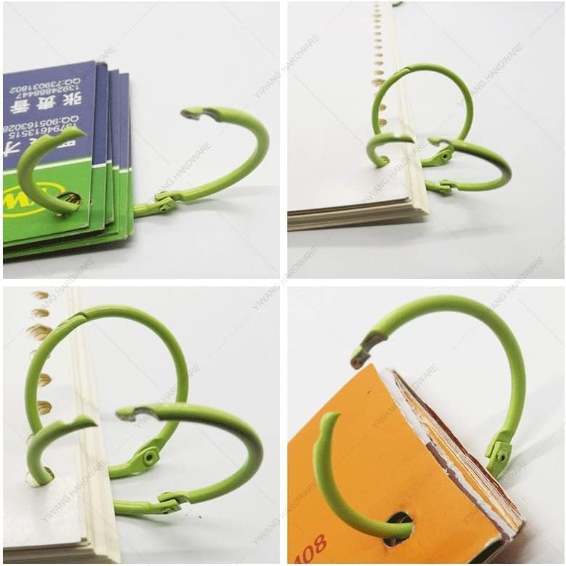 Colorful Metal Binder - Durable Loose Leaf Book Rings, 60Pcs Keychain Rings for Notebooks, Cards, Documents, and Papers | Premium Metal Binder Rings for Organizing and Binding image number 1