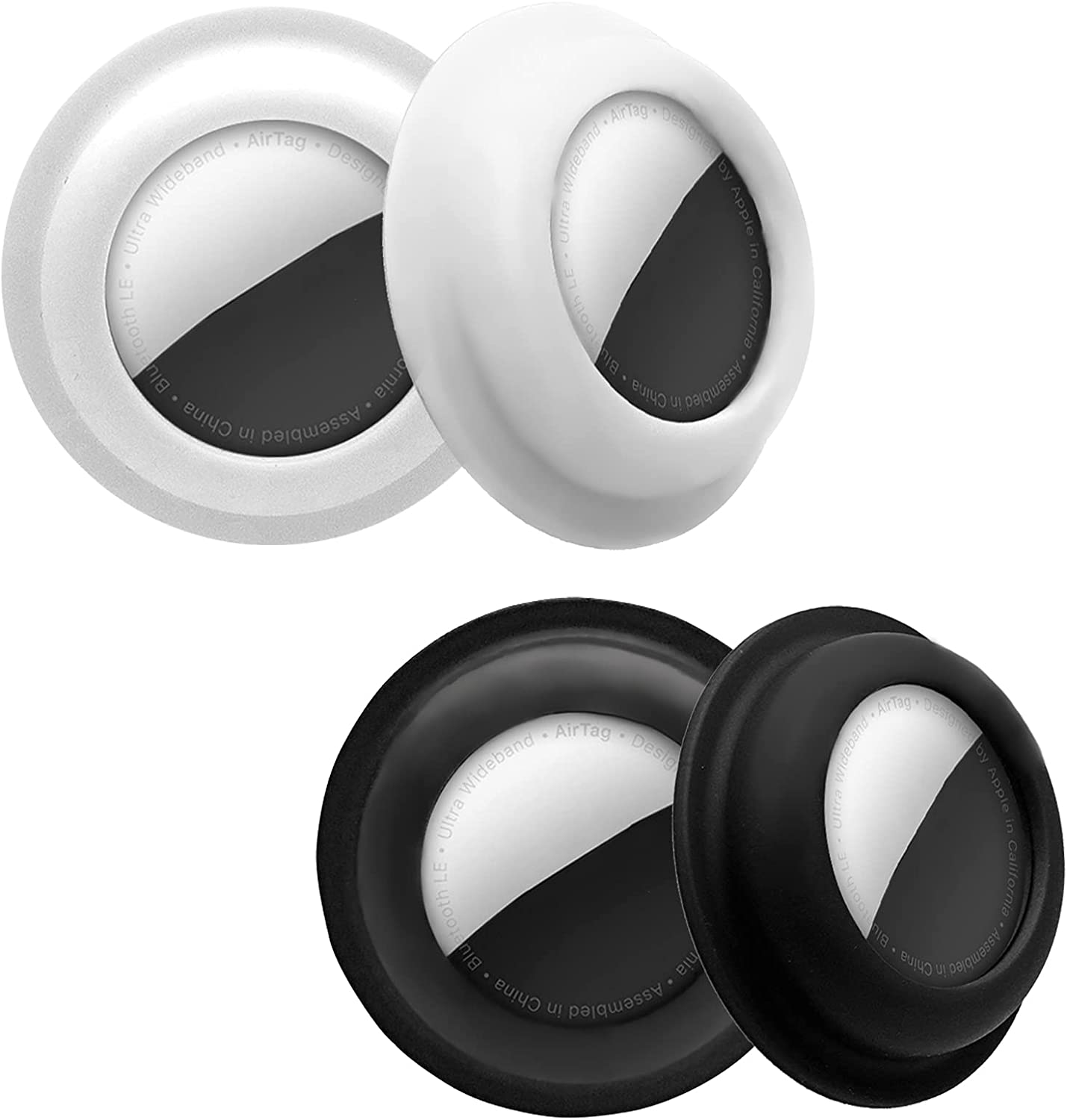 Aimtel Case Compatible with Apple Airtags Case Holder Cover Airtag Sticker Stick on Adhesive Mount Silicone for Bike Bicycle Car Pet Dog Collar 4 Pack image number 4