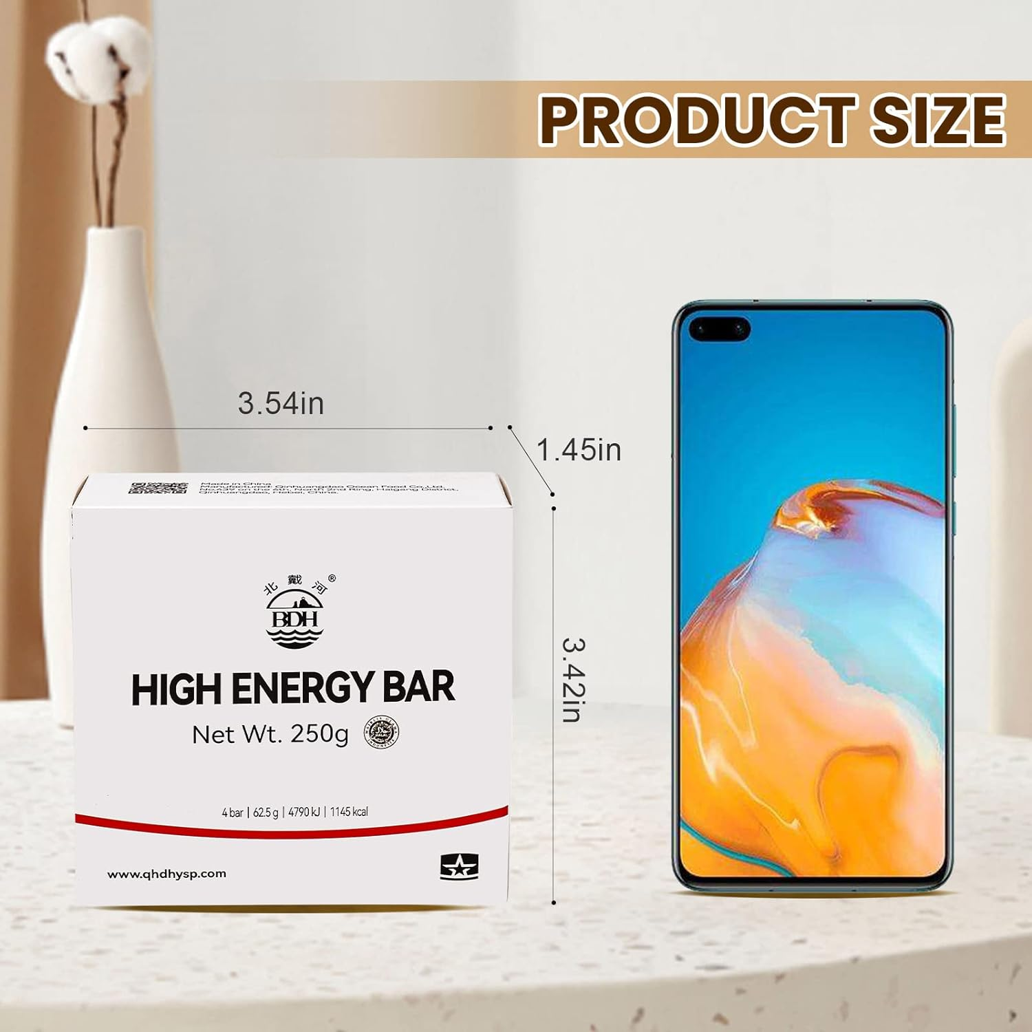 Emergency Food Ration Bars 1 Pack, Original Flavor Survival Tabs Supply for Outdoor Camping Emergency Snowstorm Earthquake Disaster Preparedness Kit with 20 Years Long Self Life, 250G/Bar image number 1