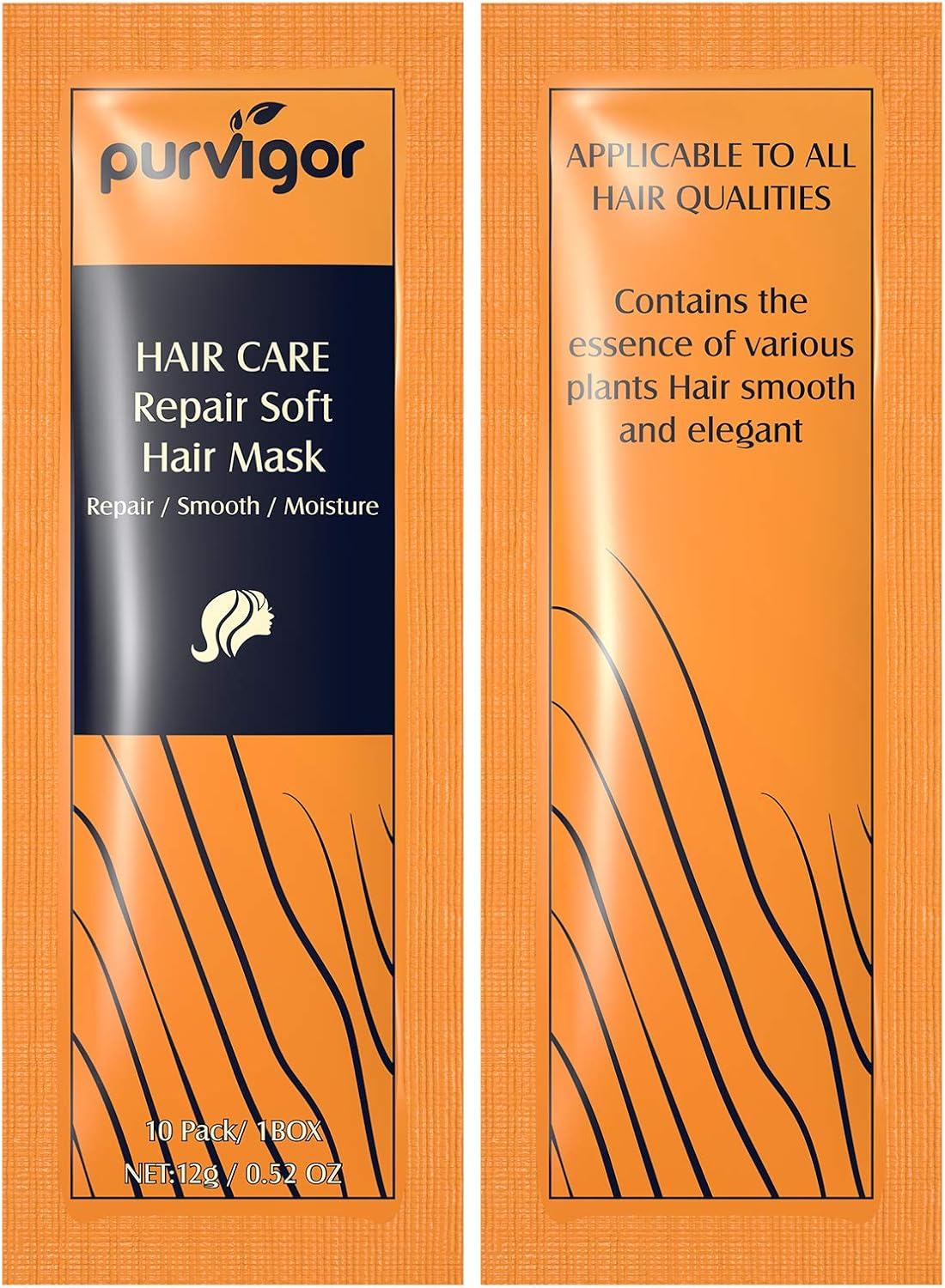 Hair Treatment Mask, Hair Mask for Dry Intense Hydration, Damaged Hair,Deeply Nourishes and Repairs Dry Damaged Hair That Is Difficult to Care For, Bagged Hair Masks(Pack of 10) image number 3