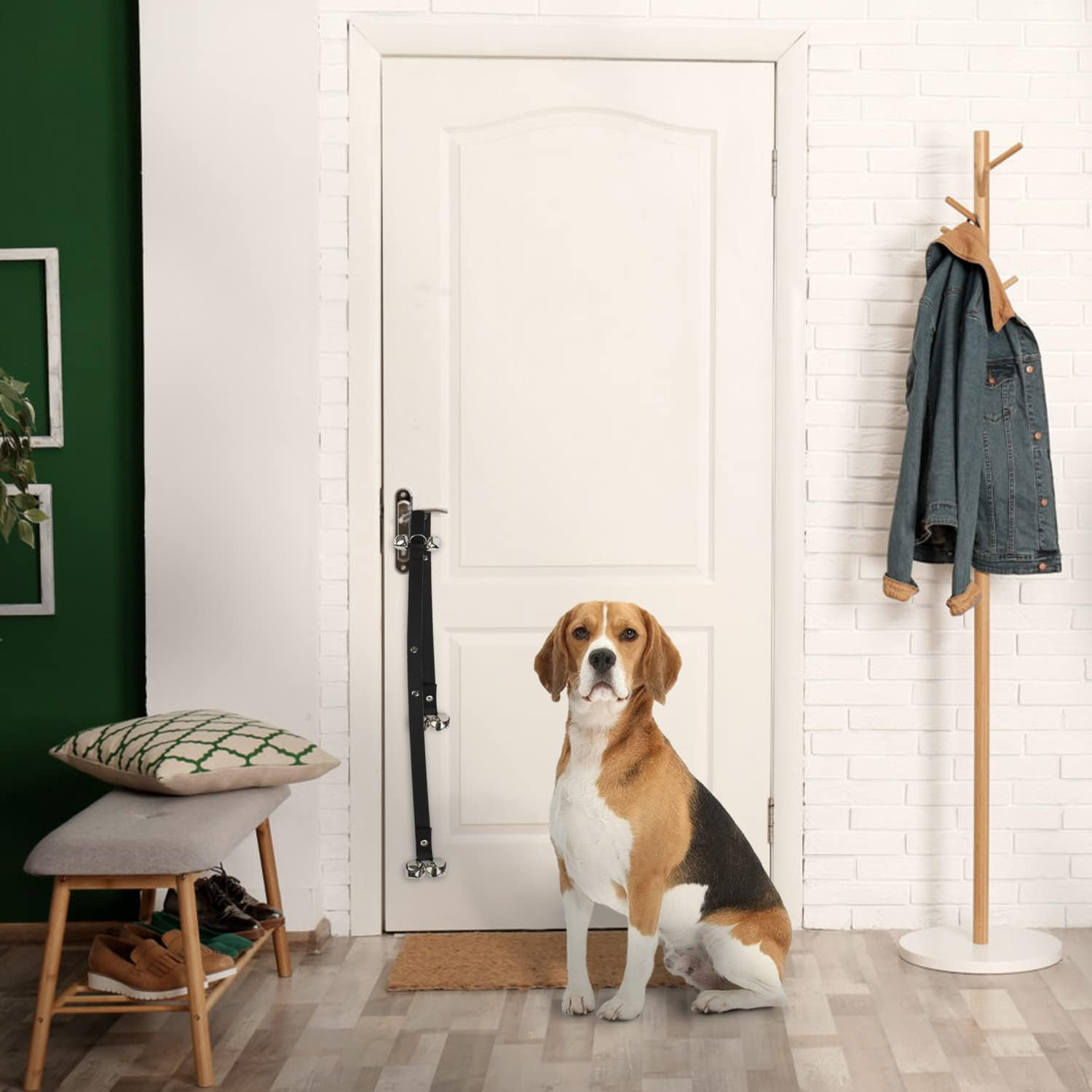 Furdreams Dog Training Doorbells, Durable Puppy Toilet Training Bells with Loud Jingle, Length Adjustable and Ages, Teaching Your Fur Babies to Ring When Its Toilet Time to Get Outside image number 2