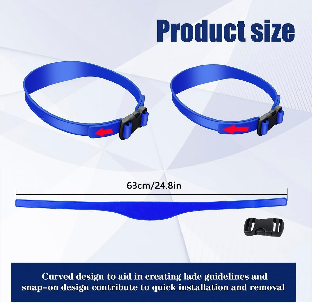 Curved Soft Silicone Haircut Band Haircut Guide, 2Pcs Adjustable Haircut Guide Curved Silicone Haircut Band,Curved Silicone Haircut Bands, Hair Trimming Guide Band,Silicone Curved Haircut Band (Black) image number 6