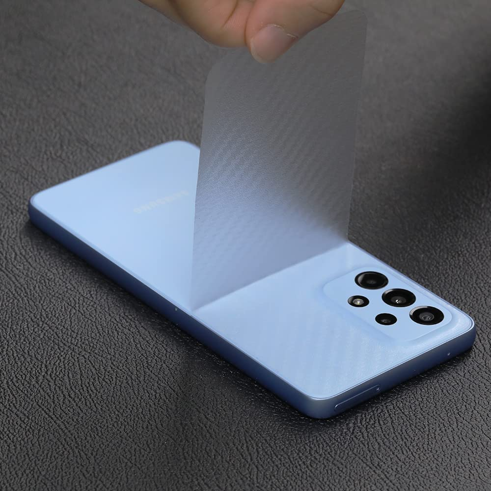 Ibywind Screen Protector for Samsung Galaxy A33 5G (6.4 Inches),With 2Pcs Tempered Glass,1Pc Camera Lens Protector,1Pc Backing Carbon Fiber Film [Fingerprint Reader,Easy to Install] image number 2