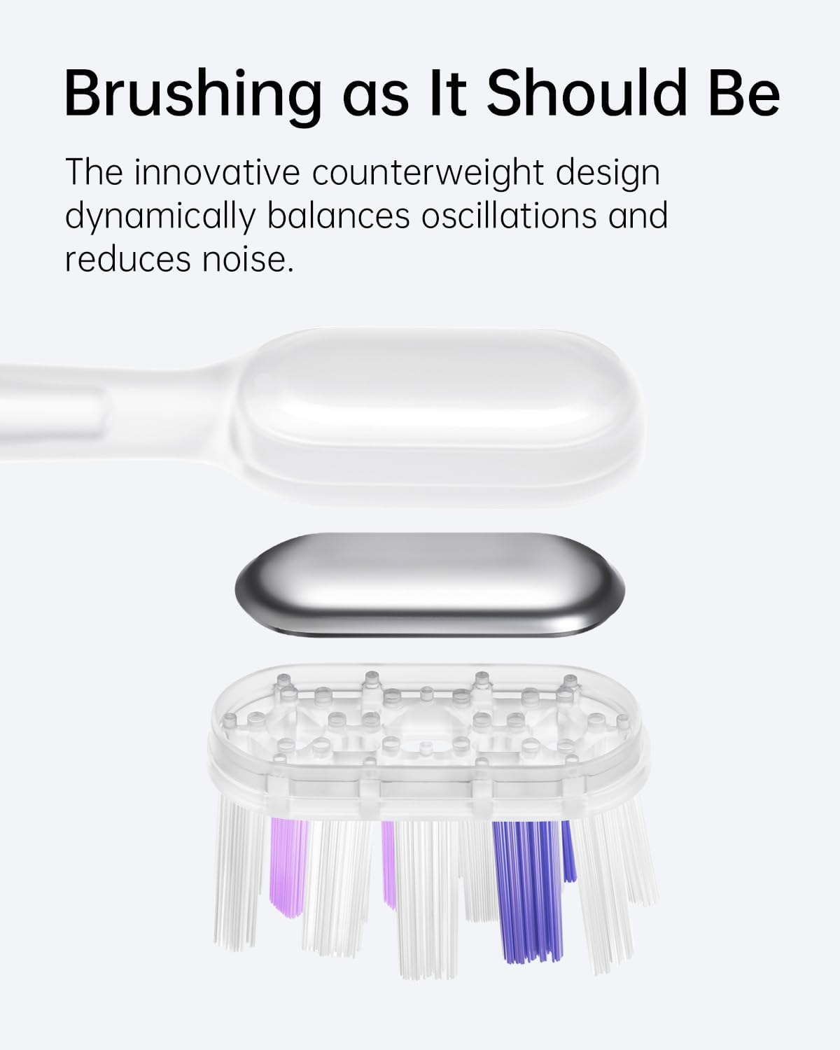 Laifen Electric Toothbrush Heads 6 Packs, Compatible with Laifen Wave Electric Toothbrush (Super-Clean, Transparent) image number 6