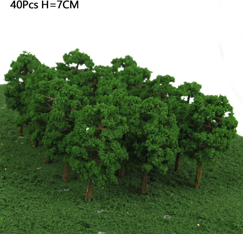 40 Pieces Model Trees, 7Cm for MINI Diorama Model Trees, for Miniature Landscape Trees DIY Train Railways Scenery Layout image number 6