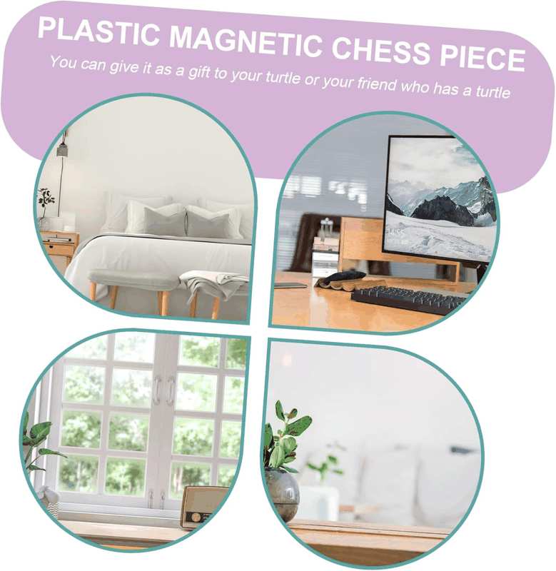 Hohopeti Plastic Turtle Tank Reptile Habitat Box Basking Platform, Small Purple Plastic Pet Breeding Terrarium for Home Turtle Feeding and Reptile Supplies - Purple image number 2