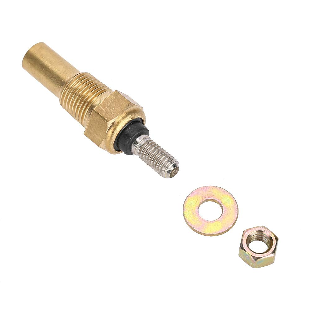 Universal Brass Electrical Temperature Sender, 1/8 NPT, 0-150&deg;C (0-300&deg;F), High Precision Sensor, Direct Replacement for Faulty/Damaged Oil/Water Temp Gauge Sensors image number 1