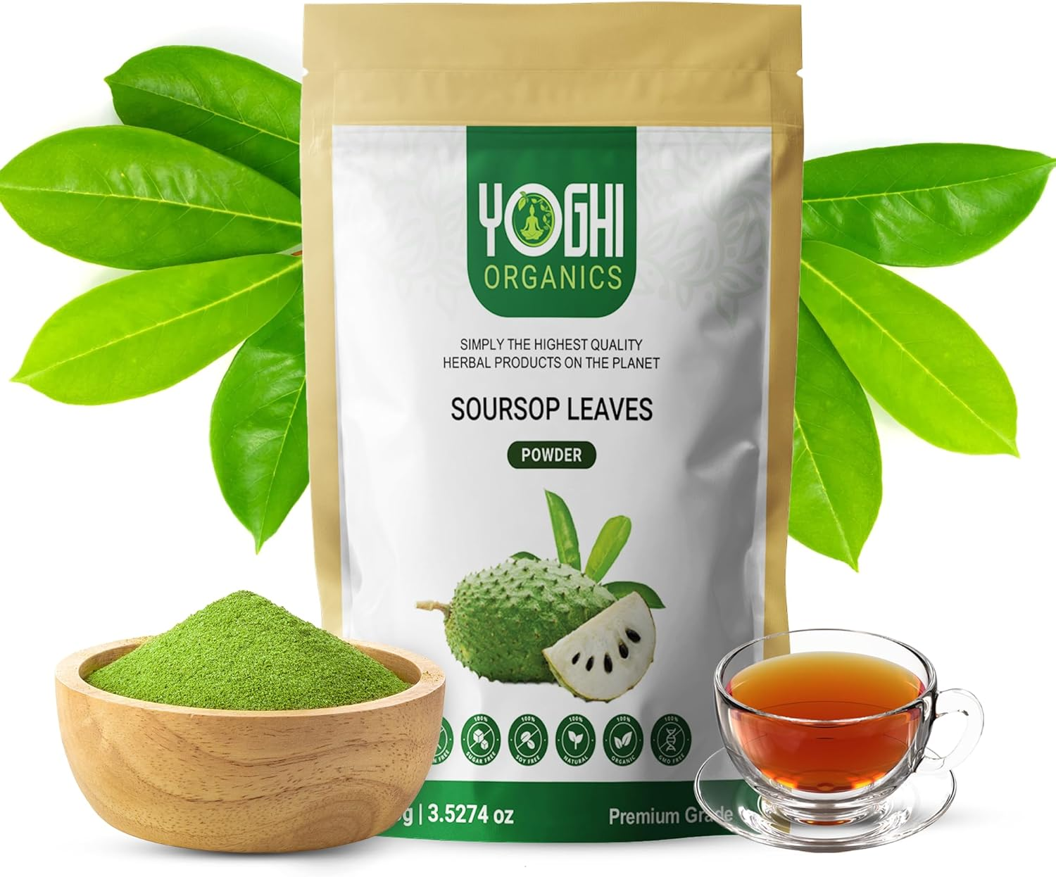 200G Soursop Leaves Powder Helthy Hand Picked Leaves Powder No Additives Well Cleaned Grade a Yoghy Product image number 4