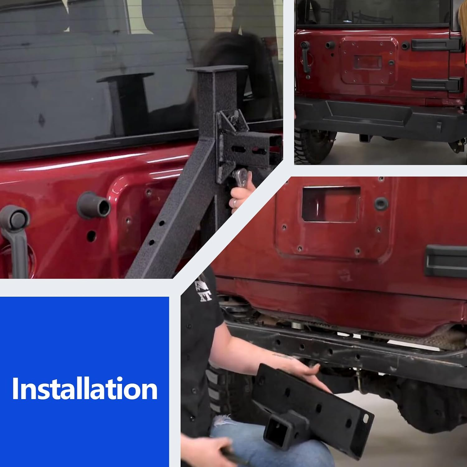 2PCS Spare Tire Carrier Bumper Bump Stop Rubber Exterior Accessories Compatible with Wrangler JK 2007-2018 Part Number 55395993AB image number 3