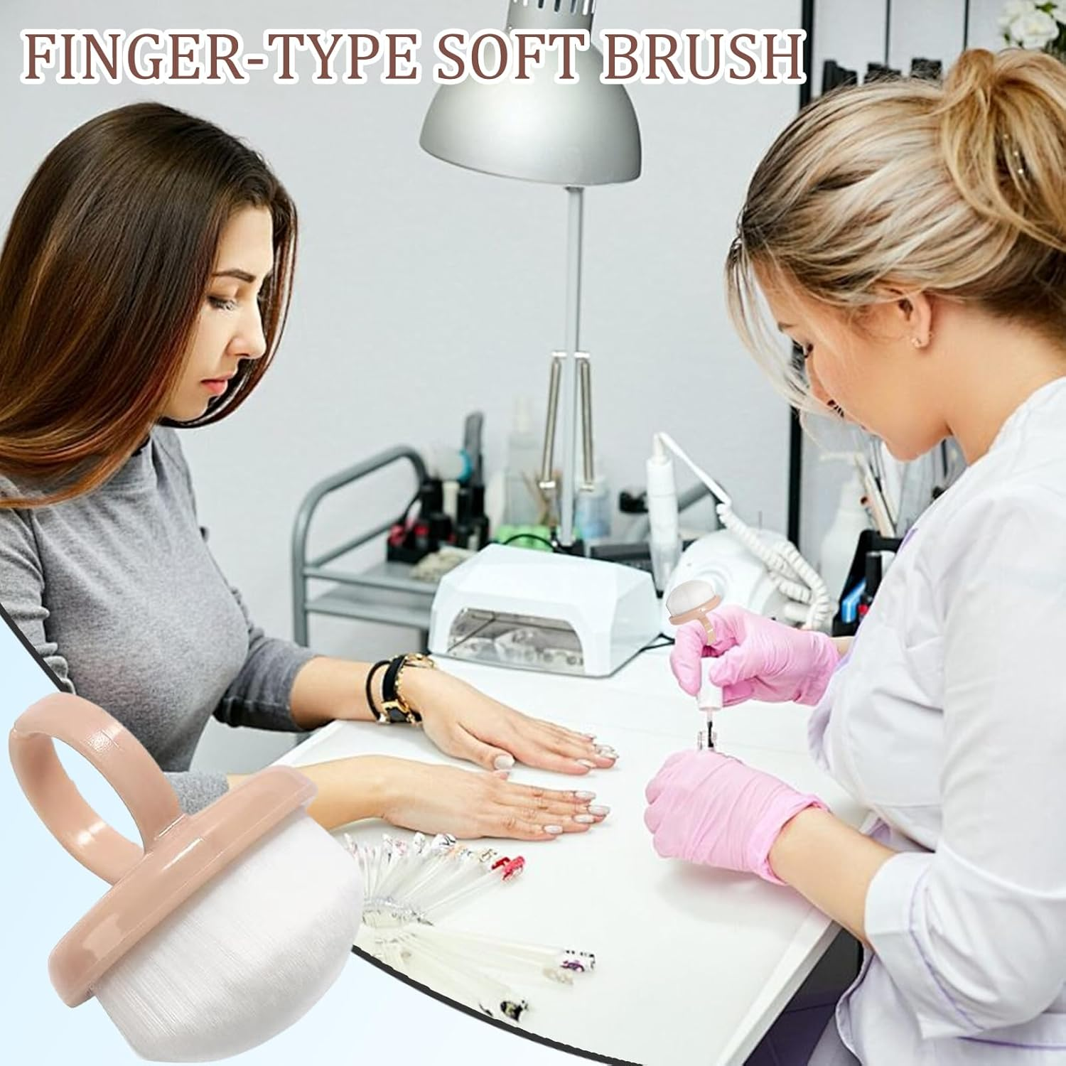 Nail Dust Brush - Nail Prep Manicure Brush Powder Remover,Portable Manicure Tools Pedicure Duster for Indoor Home Outdoor Travel Vacation image number 6