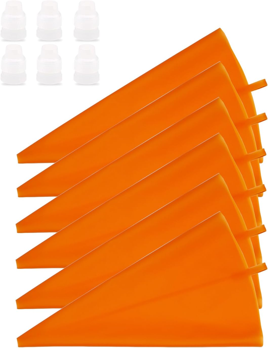 18 Inch Reusable Icing Bags 3-Pack Silicone Piping Bags, Large Pastry Bags Cake Decorating Icing Piping Bags, Baking Dessert Piping Bag with 3 Icing Couplers for Standard Tips, Blue image number 4