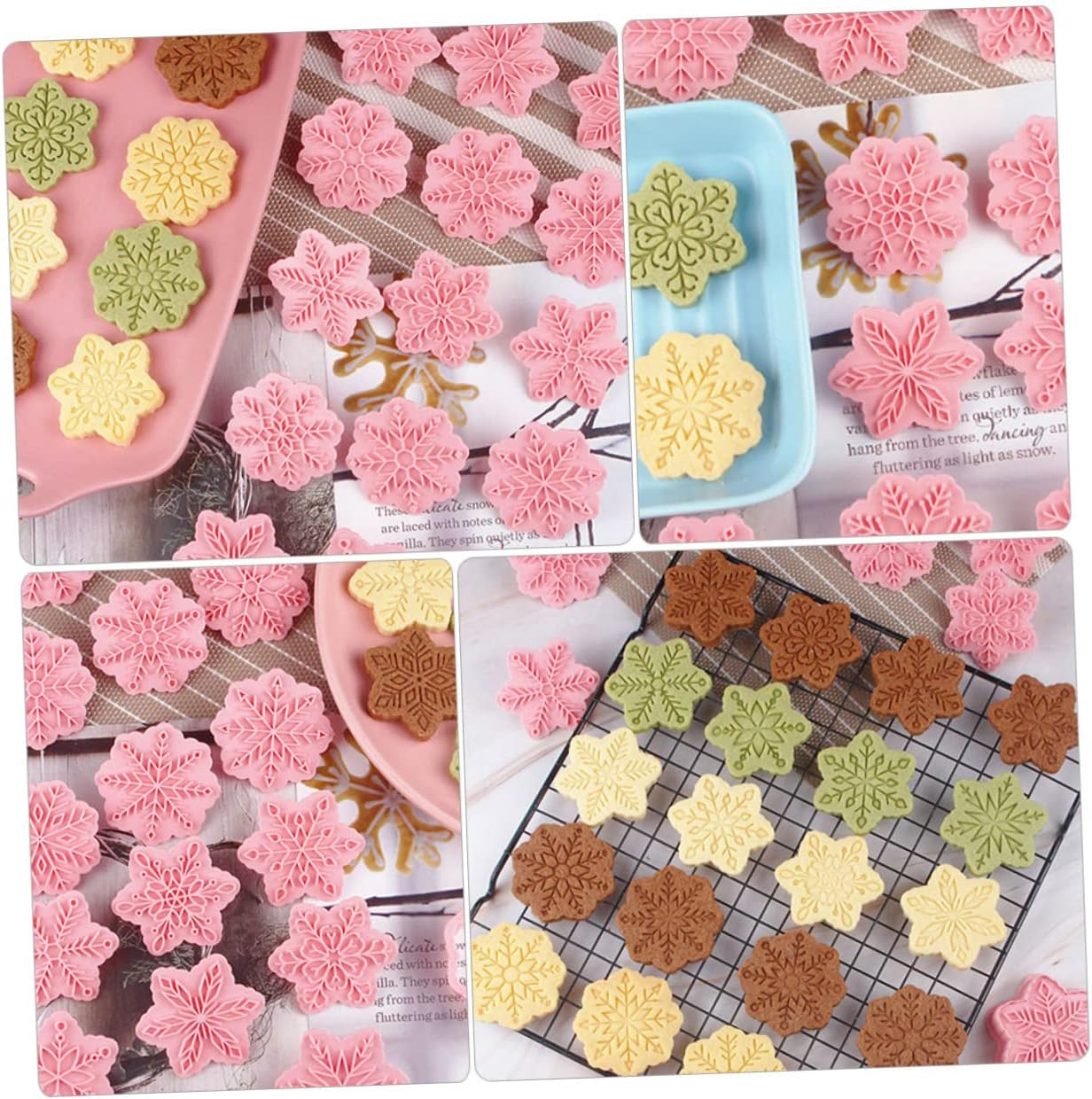 18Pcs Snowflake Cookie Cutter Xmas Cookie Mold Material Baking Mold for Christmas Baking Supplies Home Decor image number 5