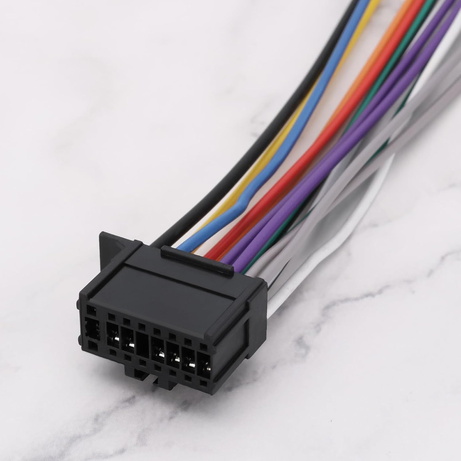 Emsea 1Pc 16Pin 12V Car Stereo Power Speaker Wire Harness Plug Compatible with Pioneer Radio DEH AVH AVIC MVH FH SPH Wire Harness Length Approx 15Cm Green Line Length Approx 1M image number 1