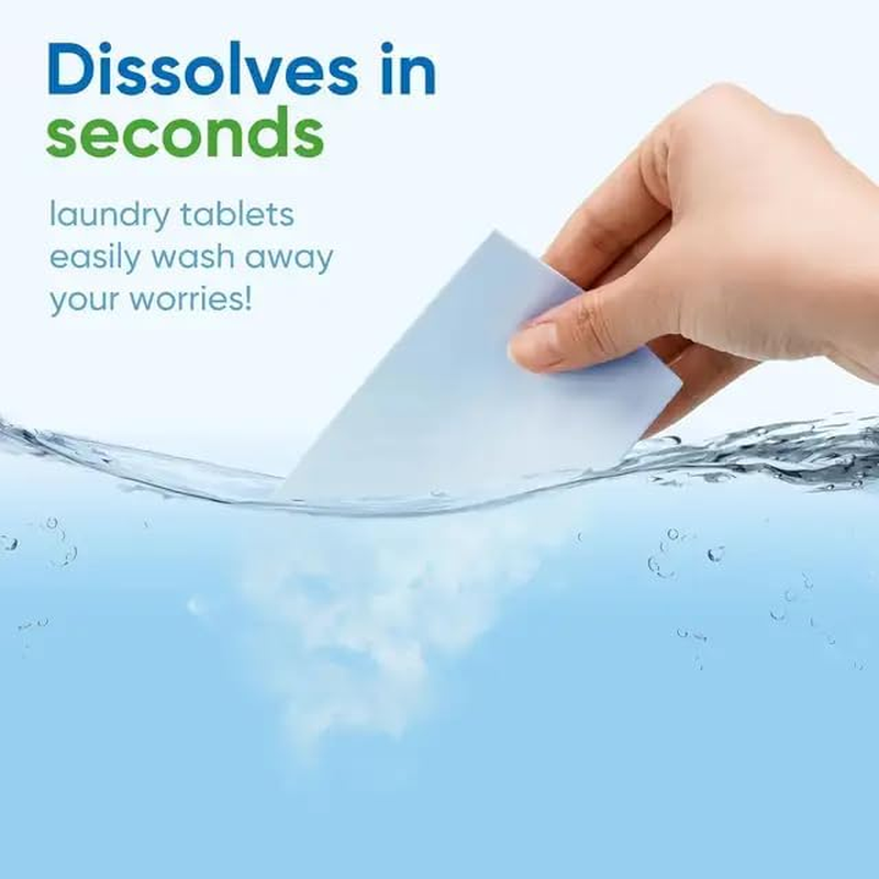 Laundry Detergent Sheet, Fresh Linen Scent, Biodegradable, Eco Friendly, Travel Size image number 6