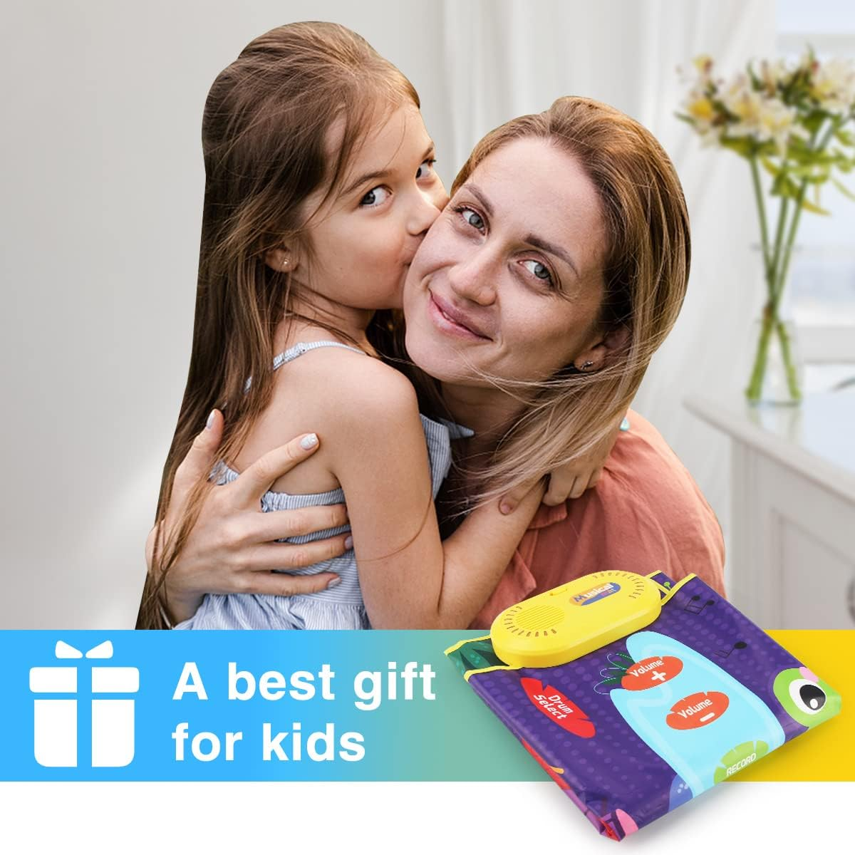 Joyfia Kids Musical Mat, Piano Keyboard & Jazz Drum 2 in 1 Music Toys for Toddlers Touch Play, Floor Musical Playmat with 6 Instrument Sounds, Education Learning Toys Gifts for 3 Year Old Girls Boys image number 2