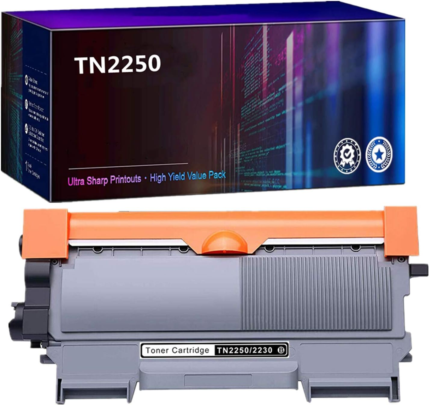 1 Pack TN2250 Toner Compatible with Brother HL2240D HL2242D HL2250DN HL2270DW MFC7360 MFC7362 MFC7460DN MFC7860DW DCP7060D DCP7065DN DCP7070DW(1 Pack) image number 1