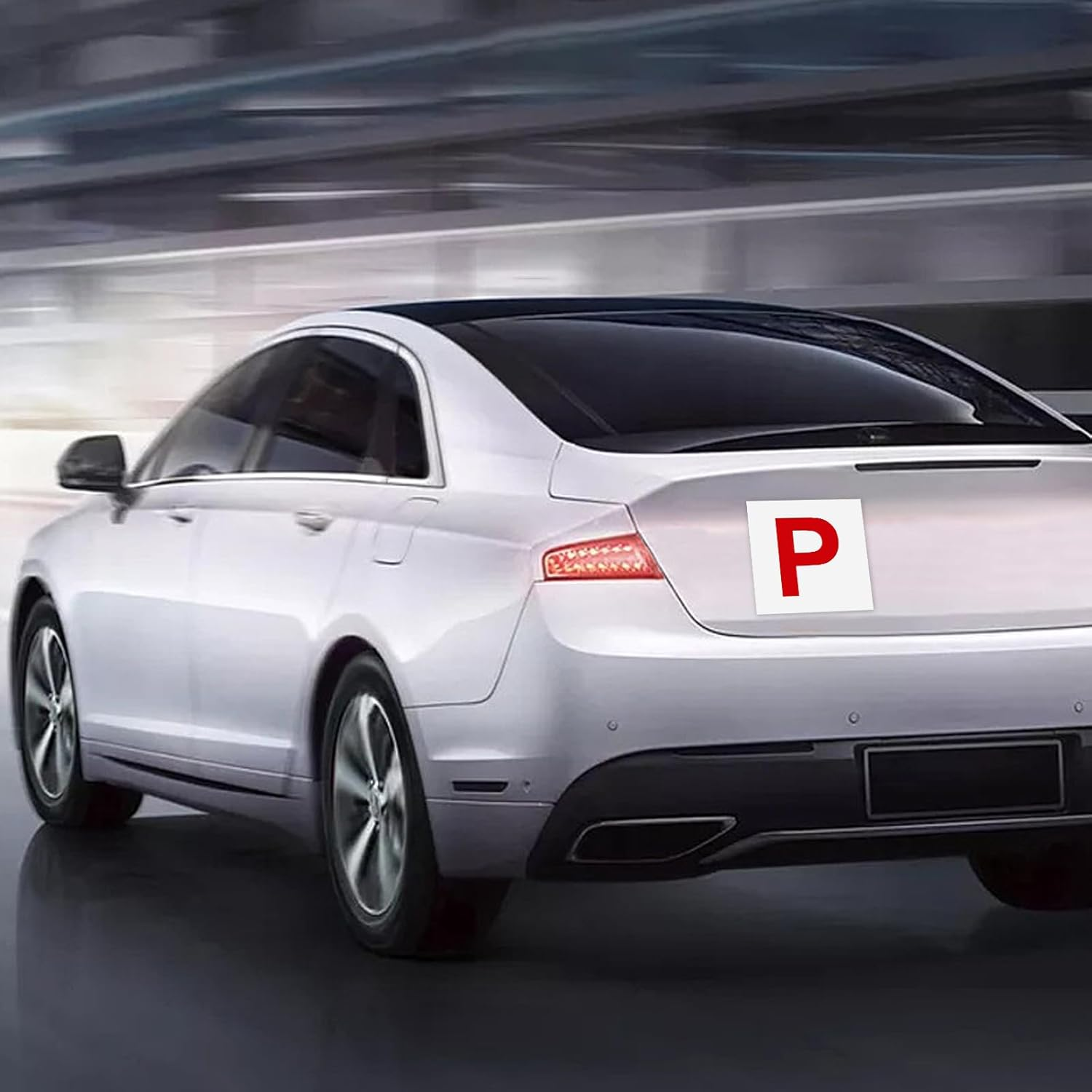 Pack of 2 Fully Magnetic P Plates for New Drivers,Yeeson Learning Learner Driver Magnetic Red P Plates Easy to Stick and Remove for Car Provisional Driving Requirement image number 6