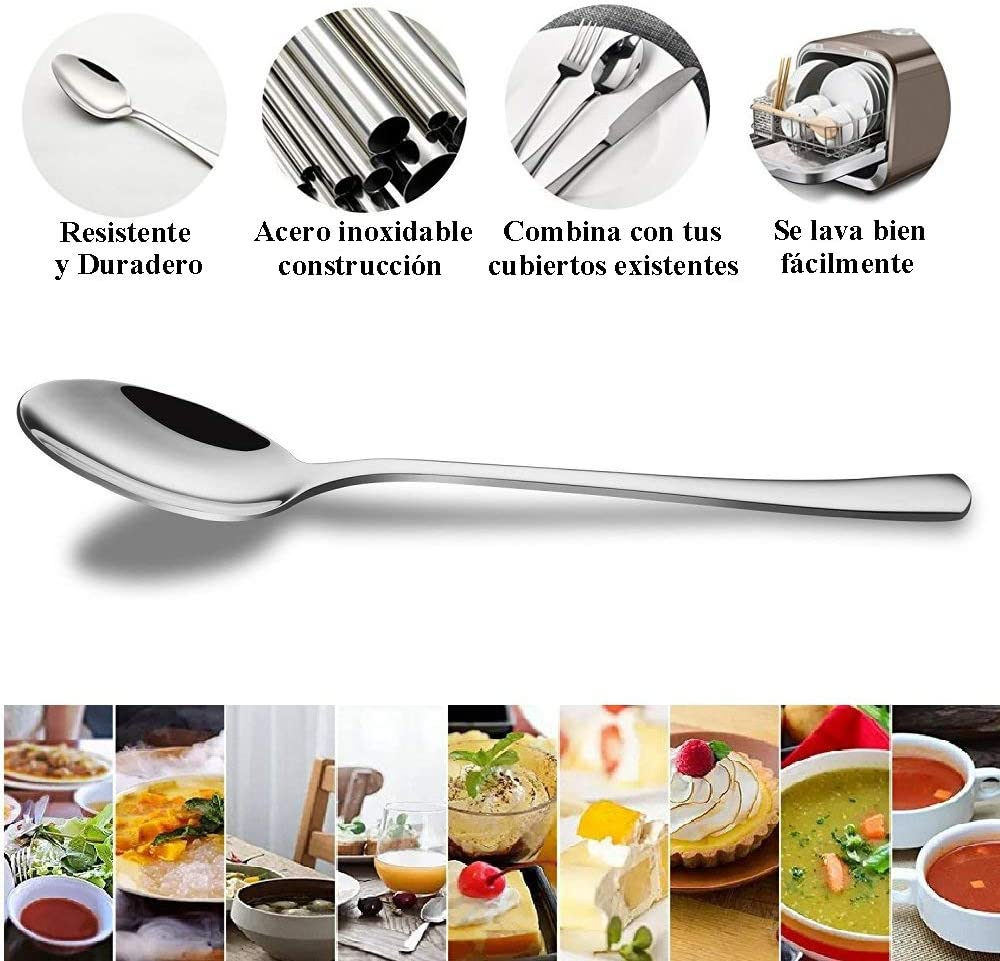 12-Piece Demitasse Espresso Spoons, 4-Inch Premium Quality Stainless Steel Mini Tiny Coffee Teaspoon Small Tea Spoon for Daily Use image number 1