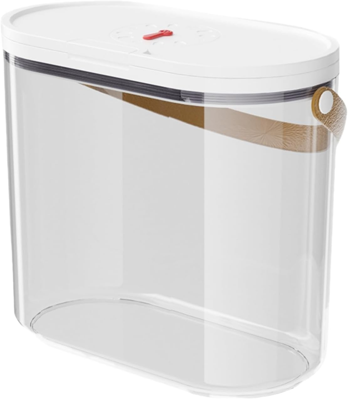 Pet Food Storage Container with Scoop, Flip-Up Lid Airtight Container Transparent Dog Food Storage with for Cat & Cat Food Air Tight Food Container (6L) image number 1