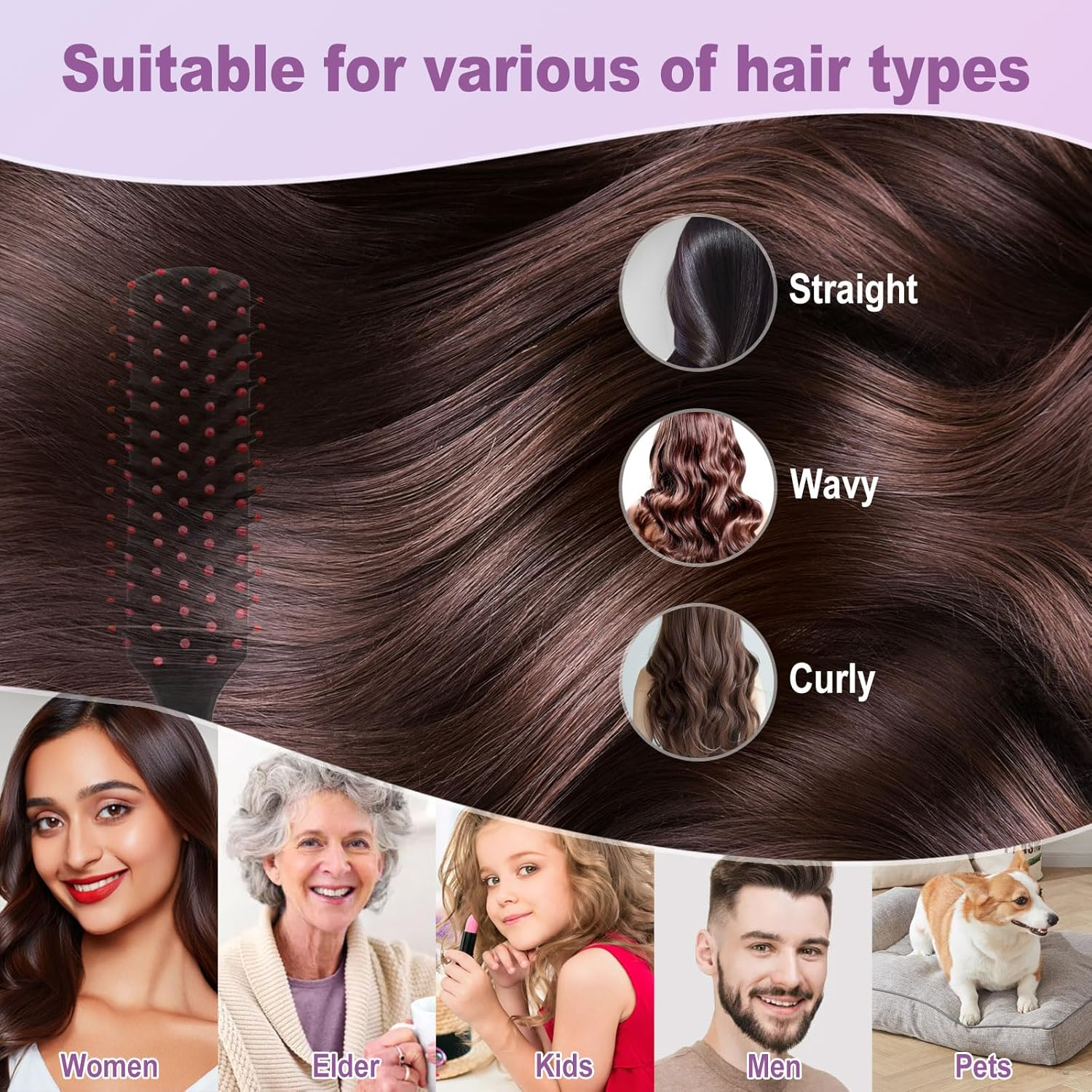 Bulk Hair Brushes for Homeless Individually Wrapped, Hair Brush Bulk, Hair Brush for Curly Hair Suitable for Homeless,Shelter,Air Bnb/Hotel(24 PCS) image number 1