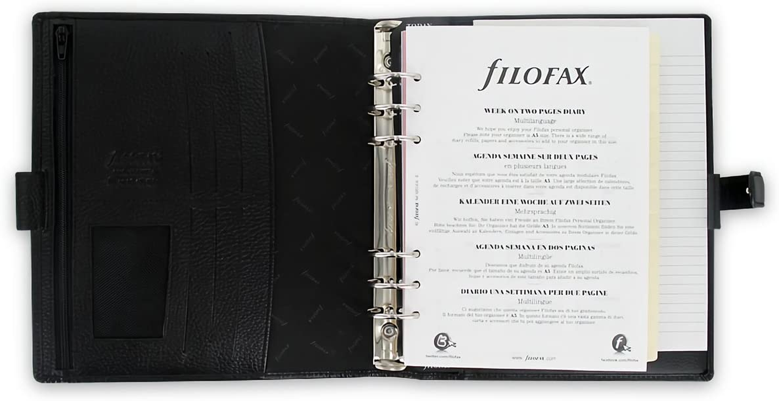 Filofax 18-025368 A5 Finsbury Organiser - Black image number 2
