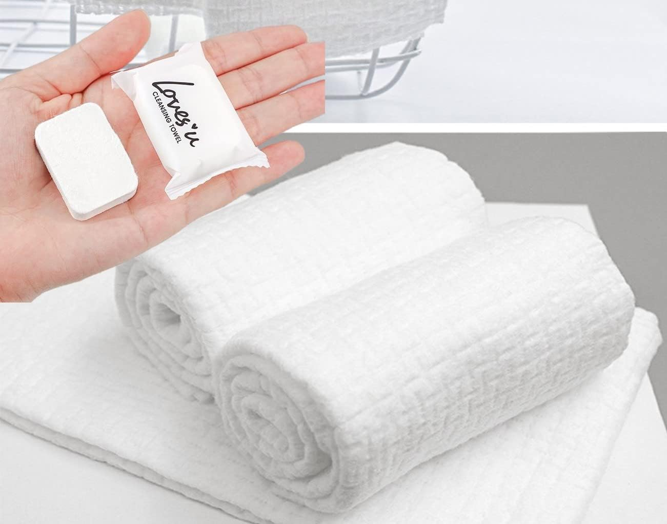 Compressed Washcloths Towels, Premium Disposable Wash Cloths for Travel Camping image number 1