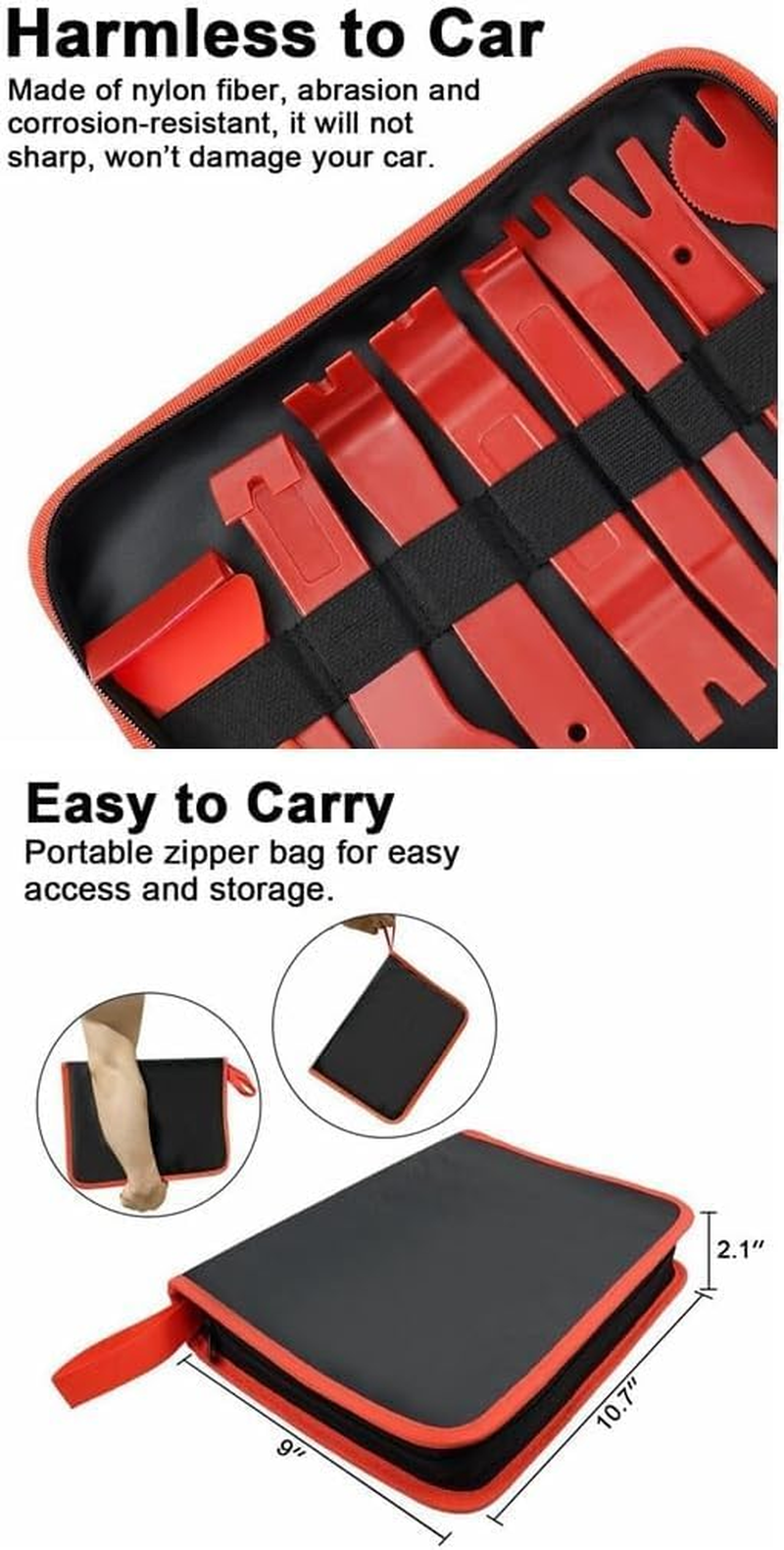 Car Trim Removal Tool Kit, Panel Door Pry Dash Interior Clip Set, Plastic Door Stereo Trim Removal Tool, Auto Clip Pliers Removal Tools for Dash, Radio, Door, Terminal Interior Accessories image number 4