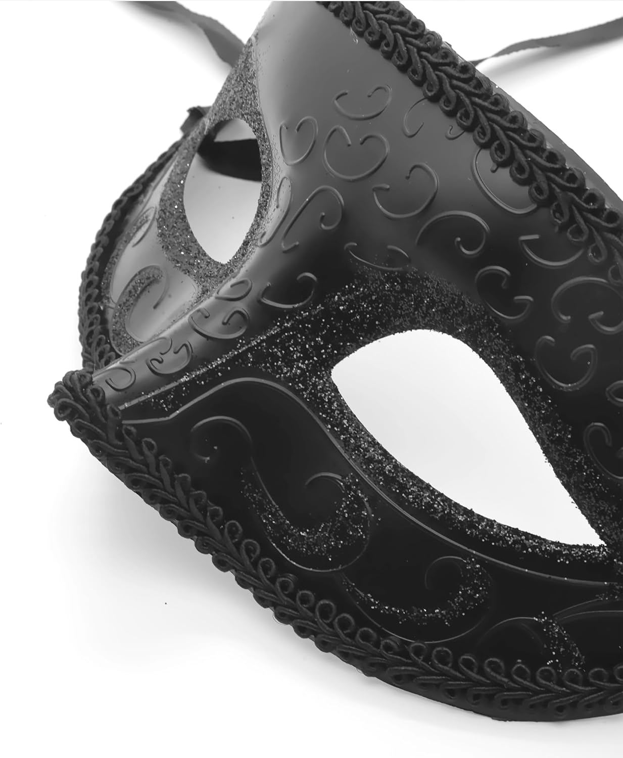 2 Pack Masquerade Mask for Men and Women, Venetian Masquerade Mask Couples Set, Party Masks for Adults Masquerade Black & White image number 2