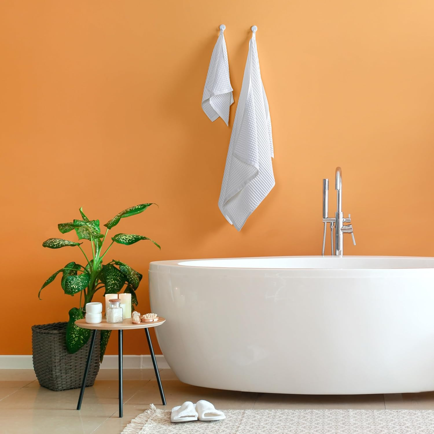 Waffle Bath Towels for Bathroom - Premium, Ultra Soft, Turkish Cotton Waffle Bath Towel Set of 2-1 Waffle Hand, 1 Waffle Bath Towels - Absorbent, Lightweight Travel Towels Sets (White) - Anthracite image number 2