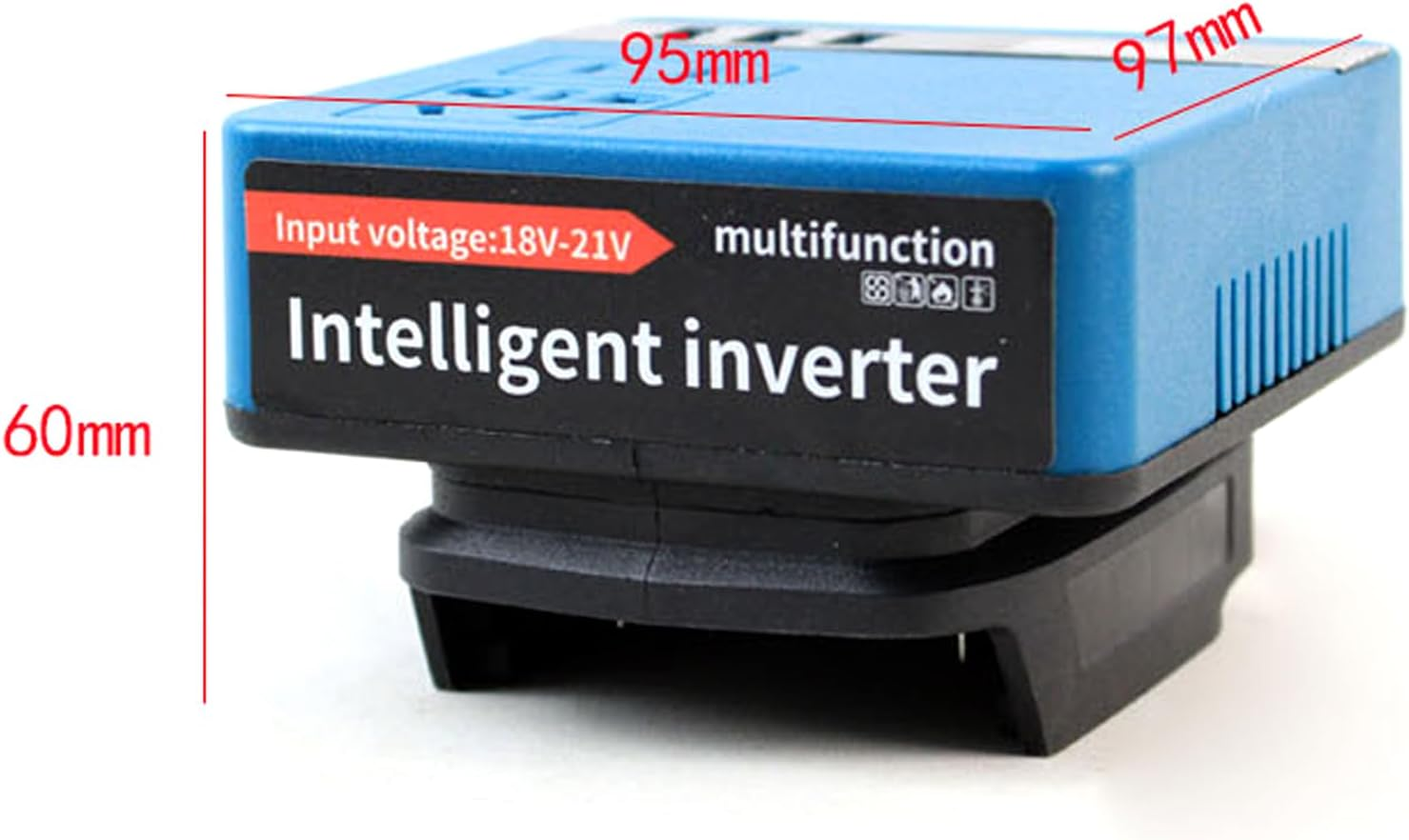 Xinyee 120W Lithium Battery Inverter Multifunction Lithium Tools Battery Inverter 21V to 220VAC Inverter Dual-Engine Intelligent Multiple Protections Inverter with Voltage Display Function image number 4