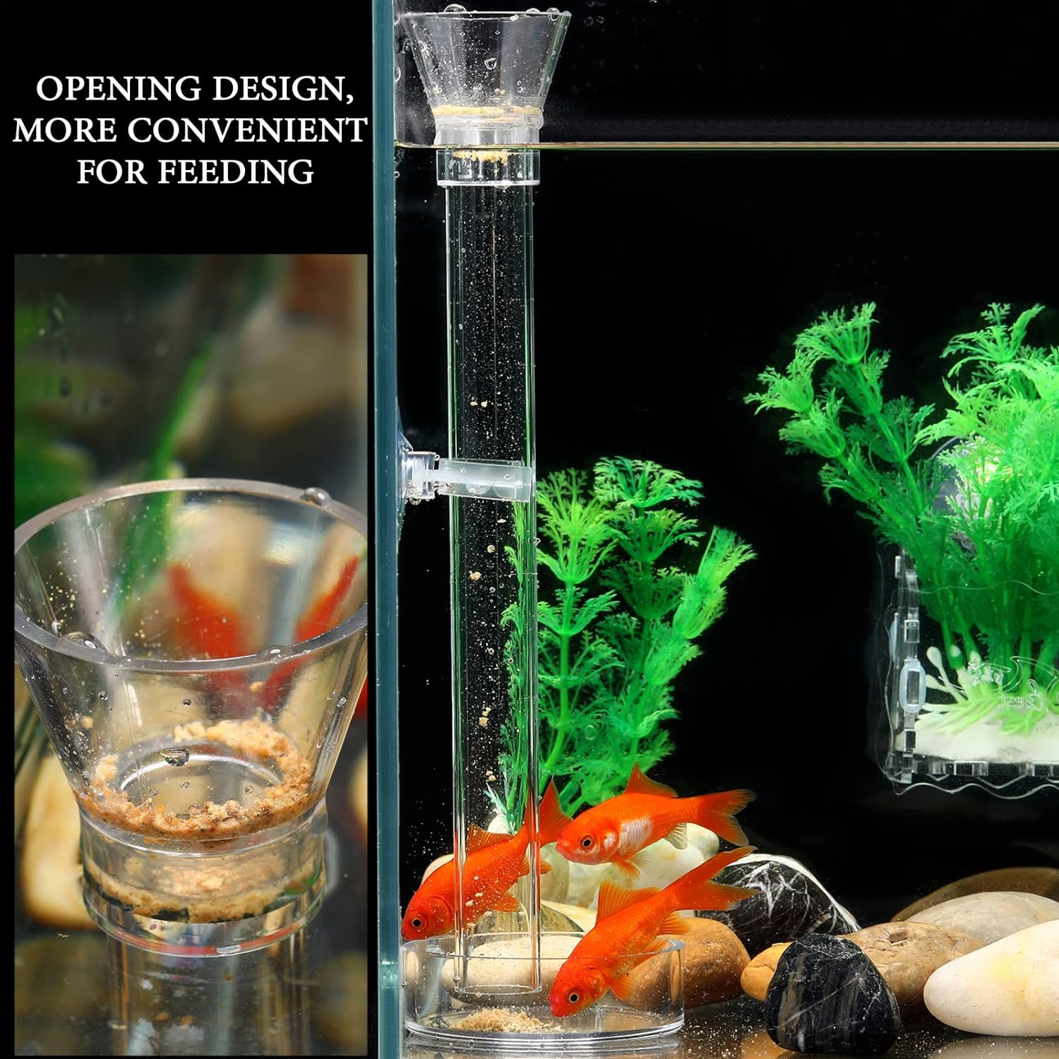 12 Pieces Shrimp Feeder Set 4 Acrylic Tubes & 8 Dishes, Clear Crystal Glass Bowl, Fish Tank Feeding Supplies for Shrimp & Betta, 2 Sizes image number 1