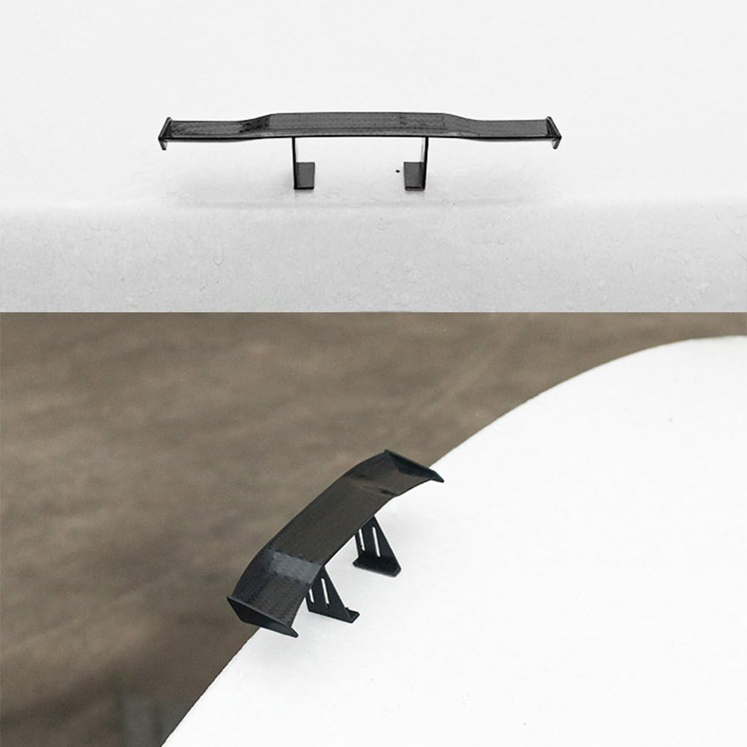 Creatiee Universal Car Mini Spoiler Wing, Auto Car Tail Wing | Mini Auto Carbon Fiber Texture Decoration | without Perforation Tail Decoration, 6.7 Inch (Black) 3Pcs image number 3