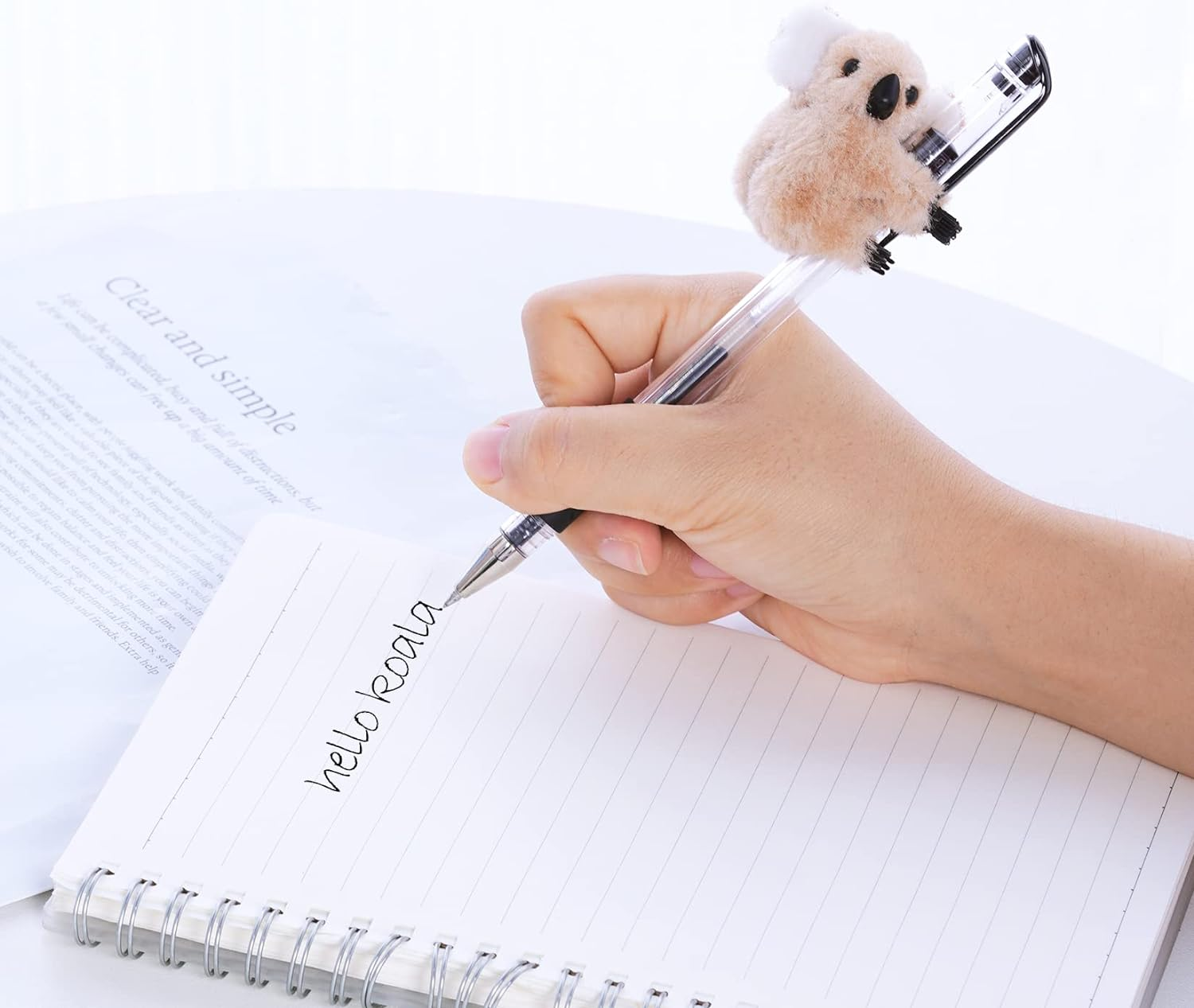 16Pcs Koala Clip Pencil Buddy Clip on Pencil Topper Animal Hungers Koala Birthday Party Supplies image number 6