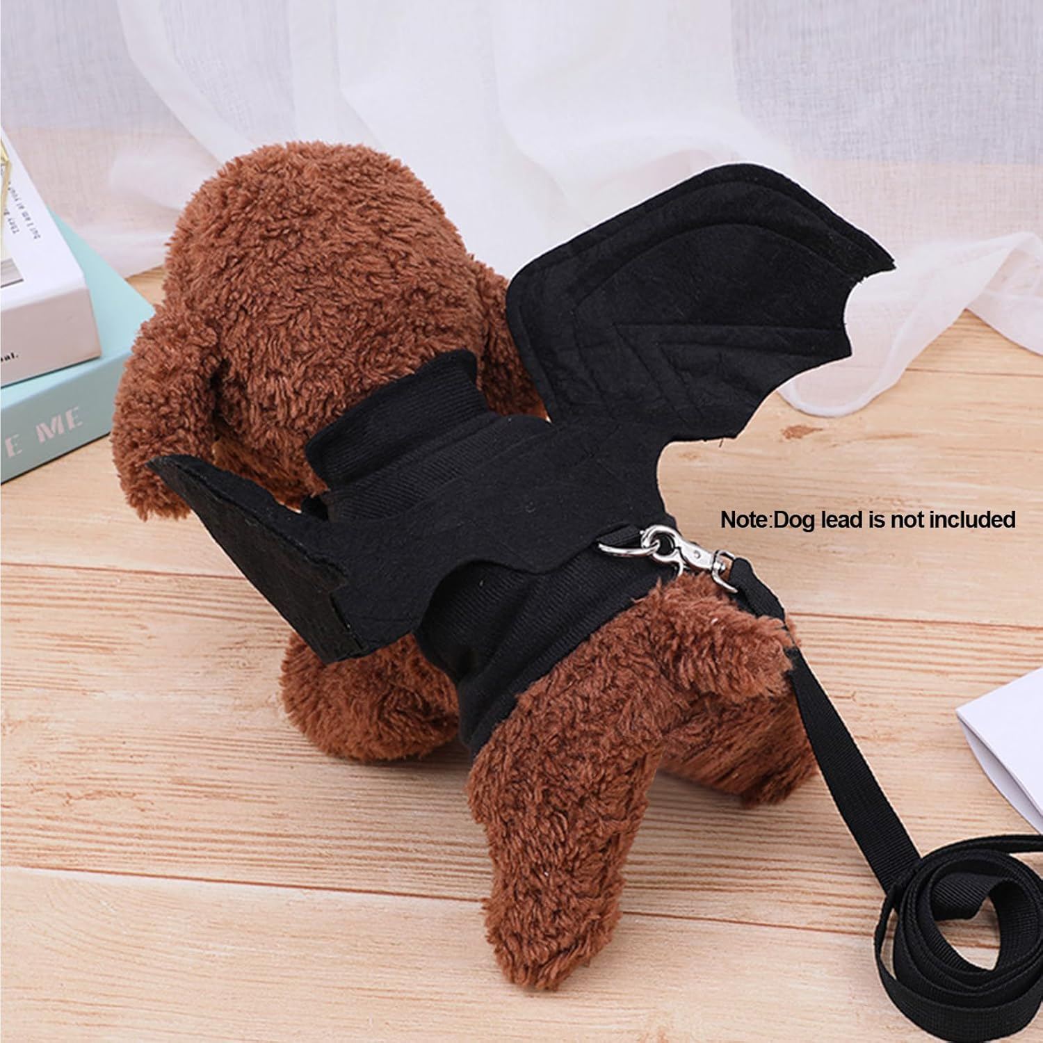 Pet Halloween Costume, Dog Cat Bat Wings Harness Pets Costumes for Medium Small Dogs Cats Puppy Kitten Halloween Cosplay Party Decoration Cute (L)
