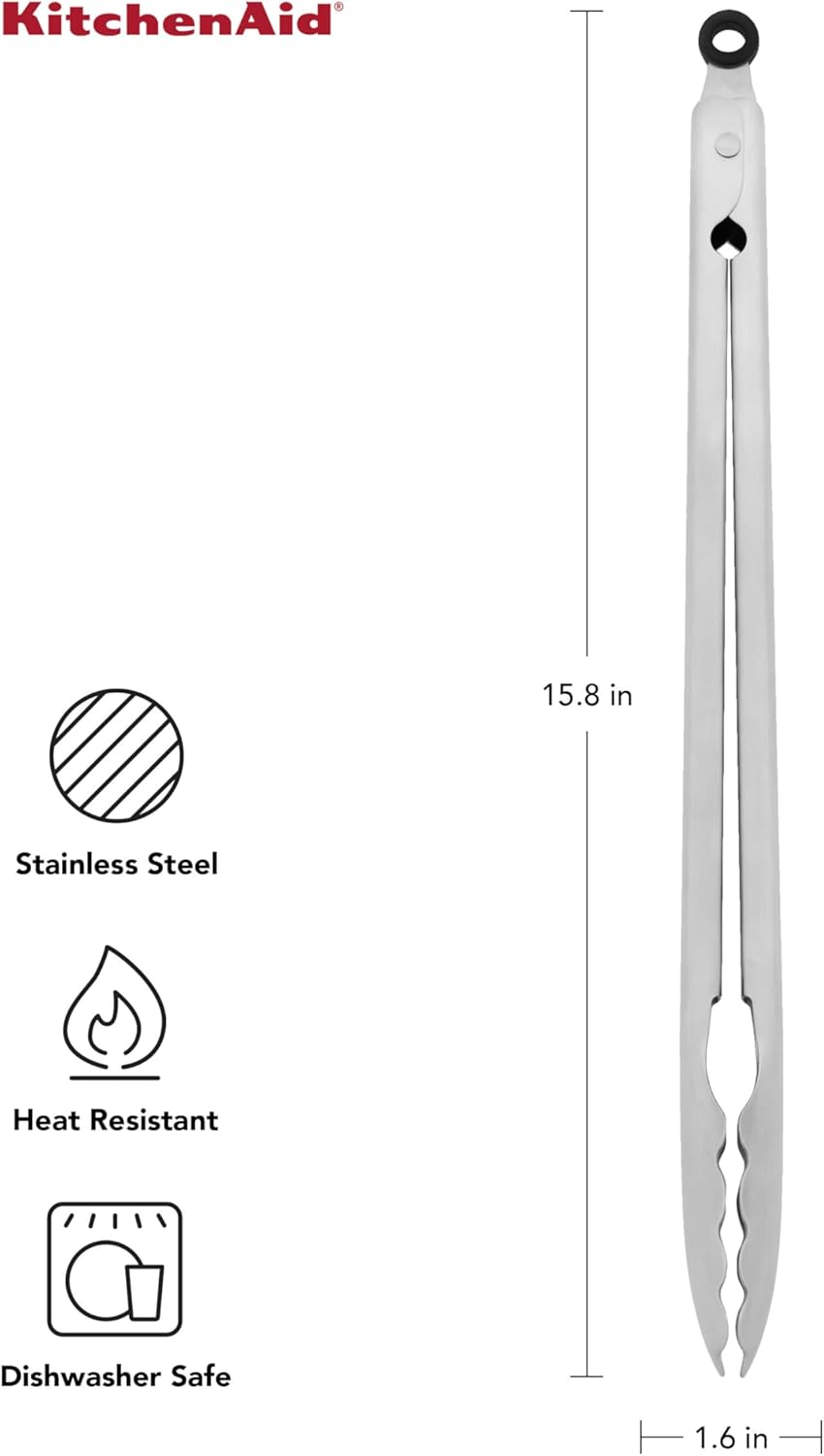 Kitchenaid Stainless Steel Long Tongs, 14 Inch image number 5