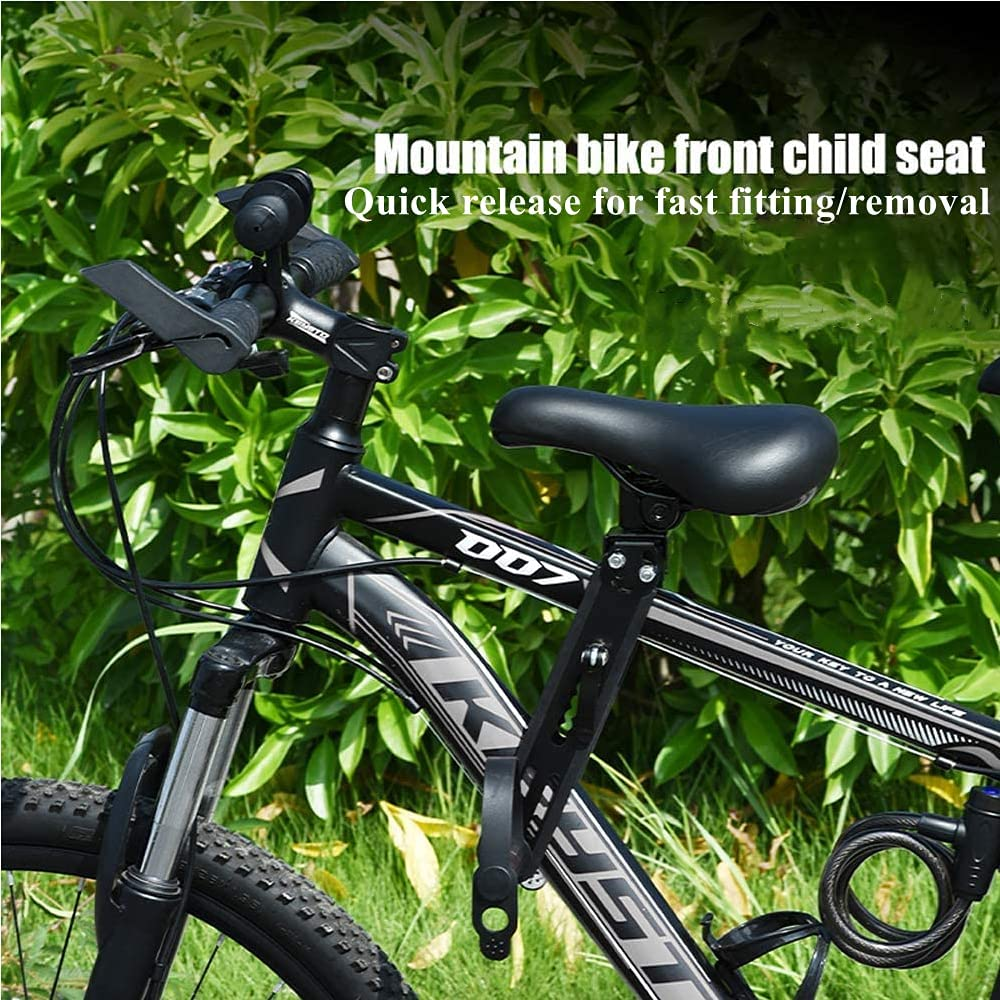 Kids Bike Seat for Mountain Bikes, Bike Child Seat and Handlebar Accessory Combo Pack Baby Bike Seat Front Mounted, Detachable Bicycle Seat Bike Seat for Kids 2-5 Years image number 4