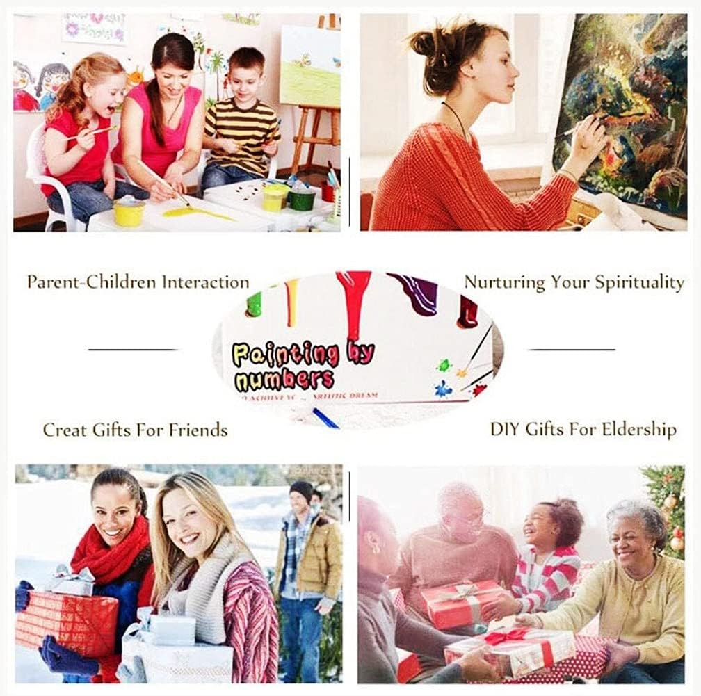 Meecaa Paint by Numbers Titanic Ferry Iceberg Romantic Kit for Adults Beginners DIY Oil Painting 16 X 20 Inches (Titanic, Frameless) image number 6