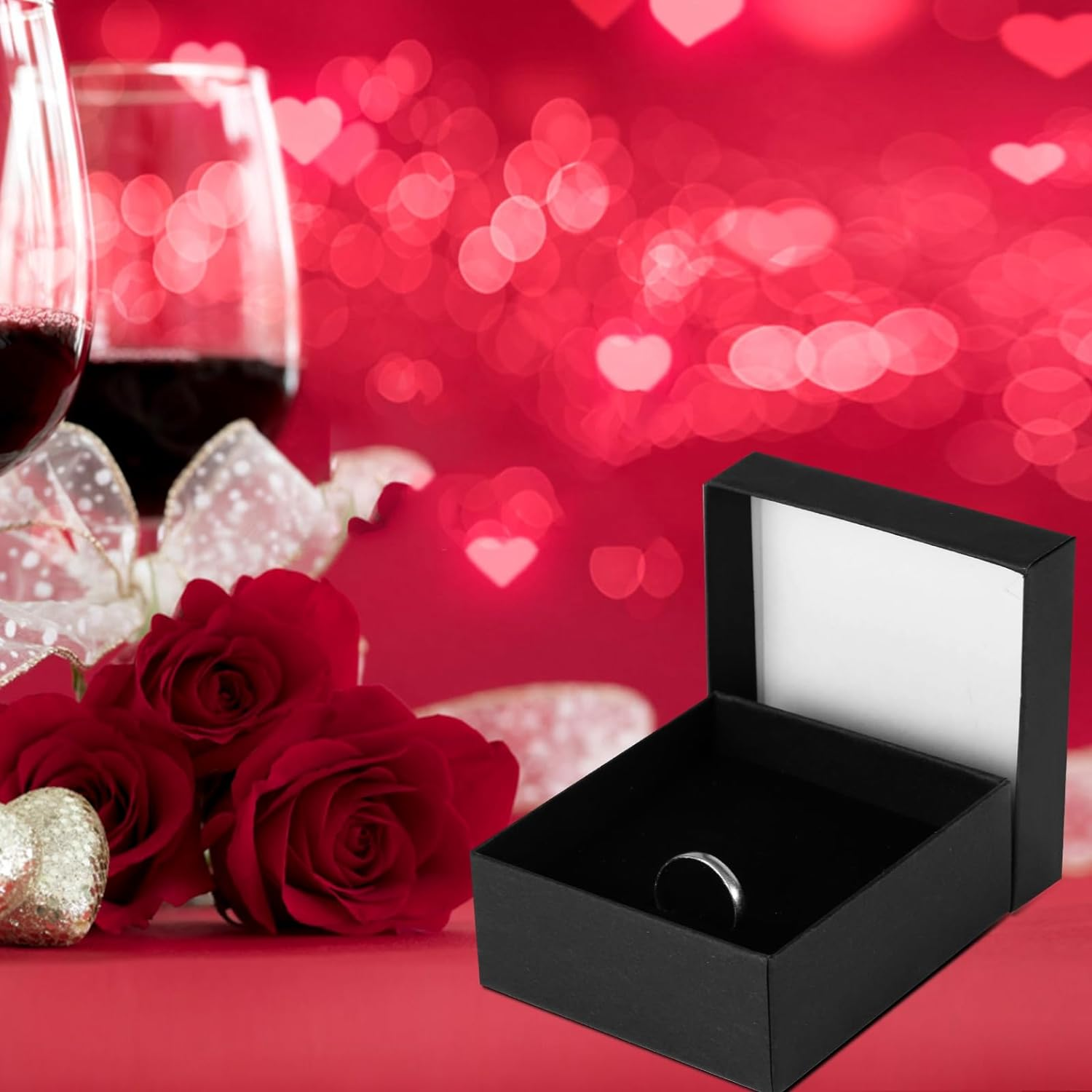 WSICSE 24Pcs Jewelry Gift Boxes - Black Small Packaging for Jewelry Storage, Cotton Filled Cardboard for Earrings, Rings, Necklaces - Valentine'S Day, Mother'S Day image number 4