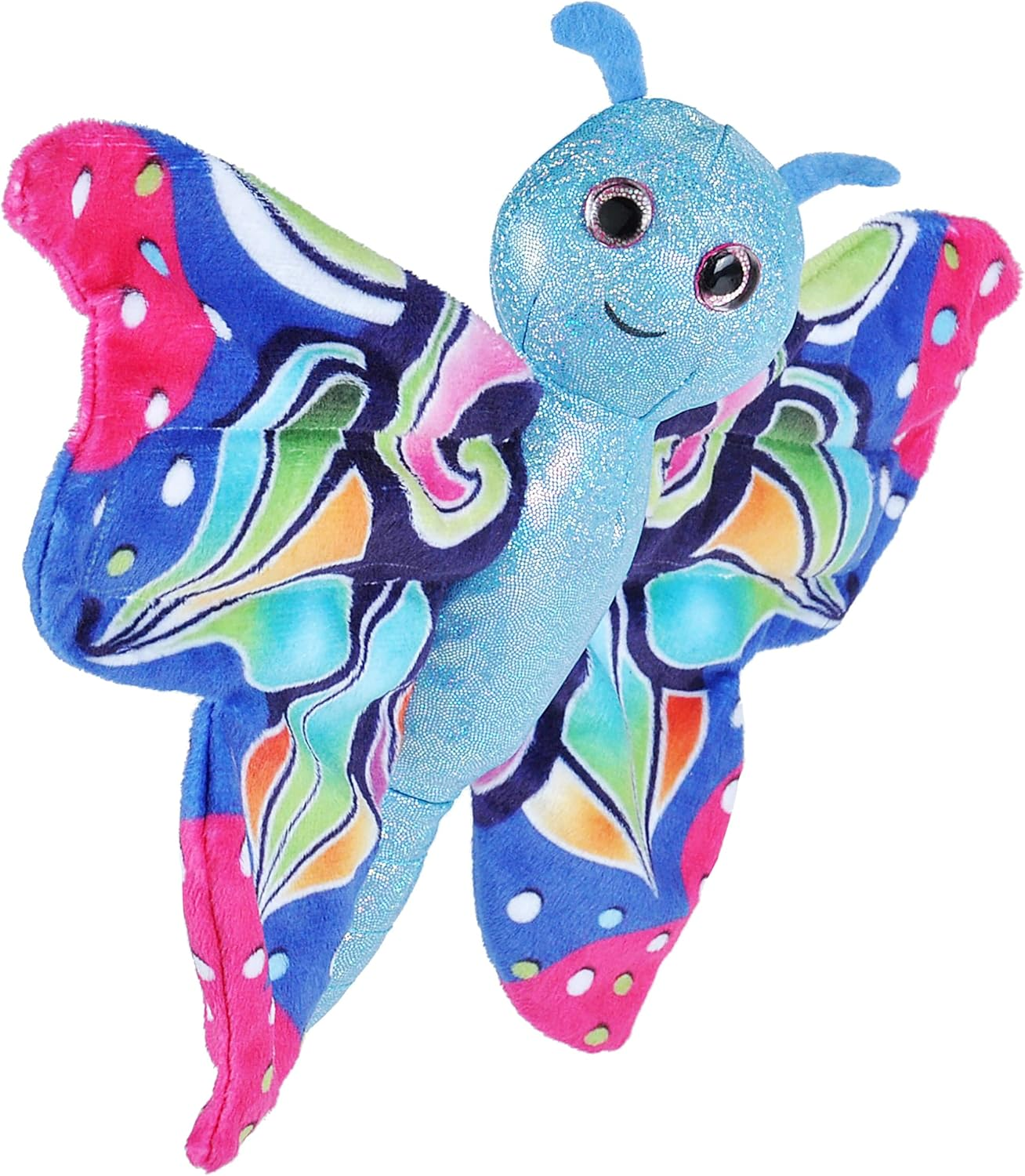 Wild Republic Huggers Butterfly Monarch Plush Toy, Slap Bracelet, Stuffed Animal, Kids Toys, 8 Inches